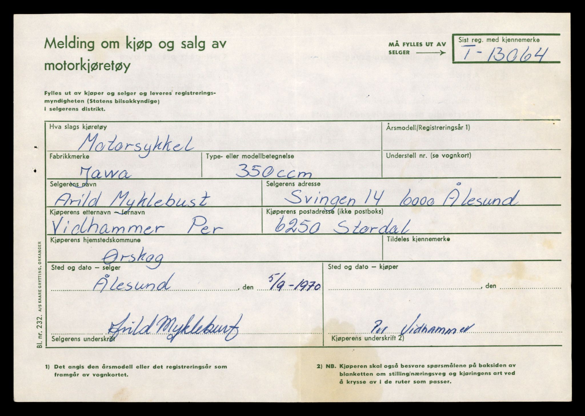Møre og Romsdal vegkontor - Ålesund trafikkstasjon, AV/SAT-A-4099/F/Fe/L0037: Registreringskort for kjøretøy T 13031 - T 13179, 1927-1998, s. 655