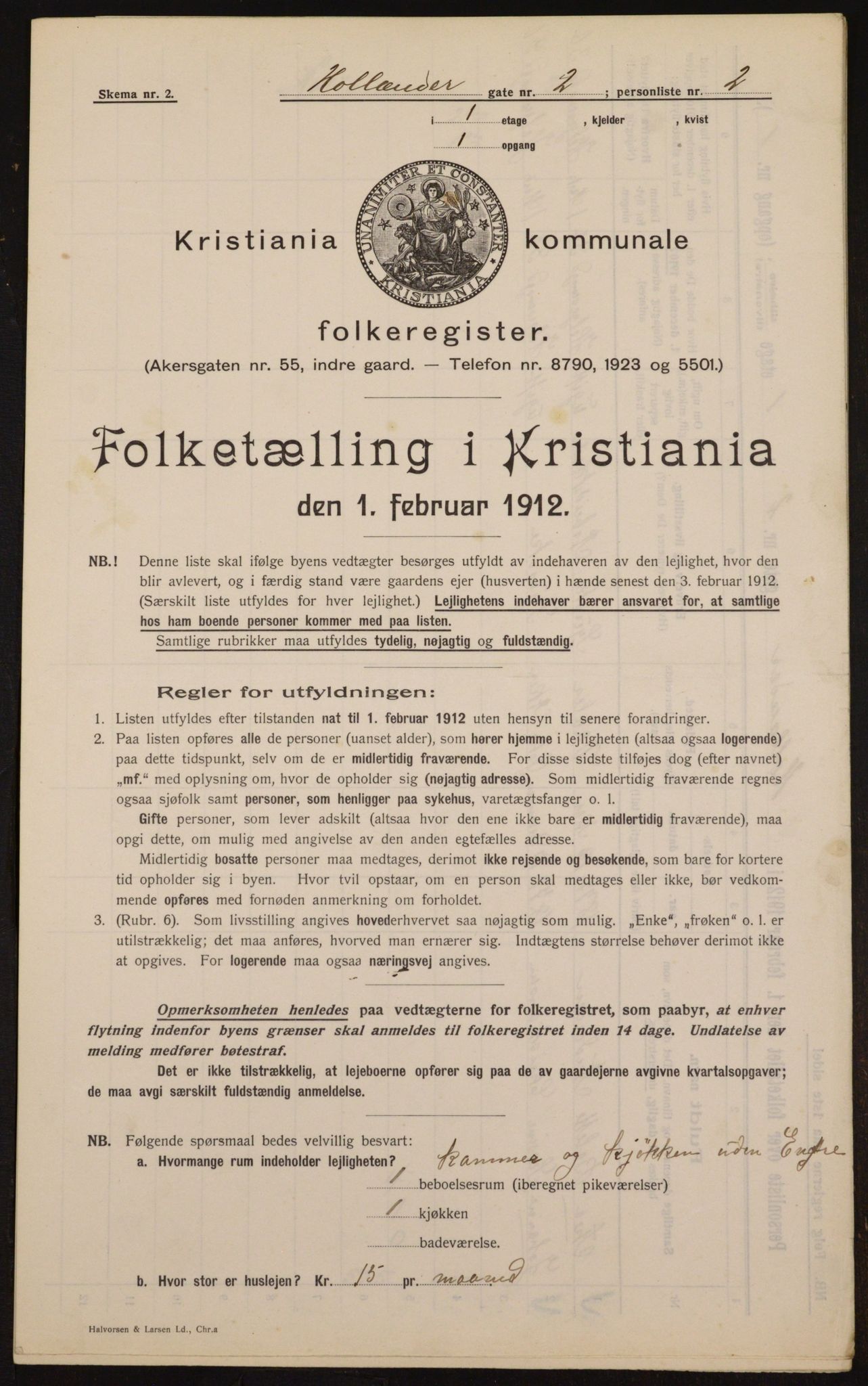 OBA, Kommunal folketelling 1.2.1912 for Kristiania, 1912, s. 41030