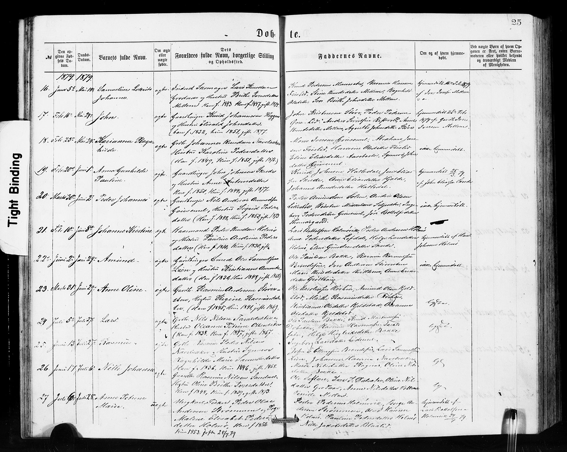 Hornindal sokneprestembete, AV/SAB-A-82401/H/Hab: Klokkerbok nr. A 1, 1876-1894, s. 25