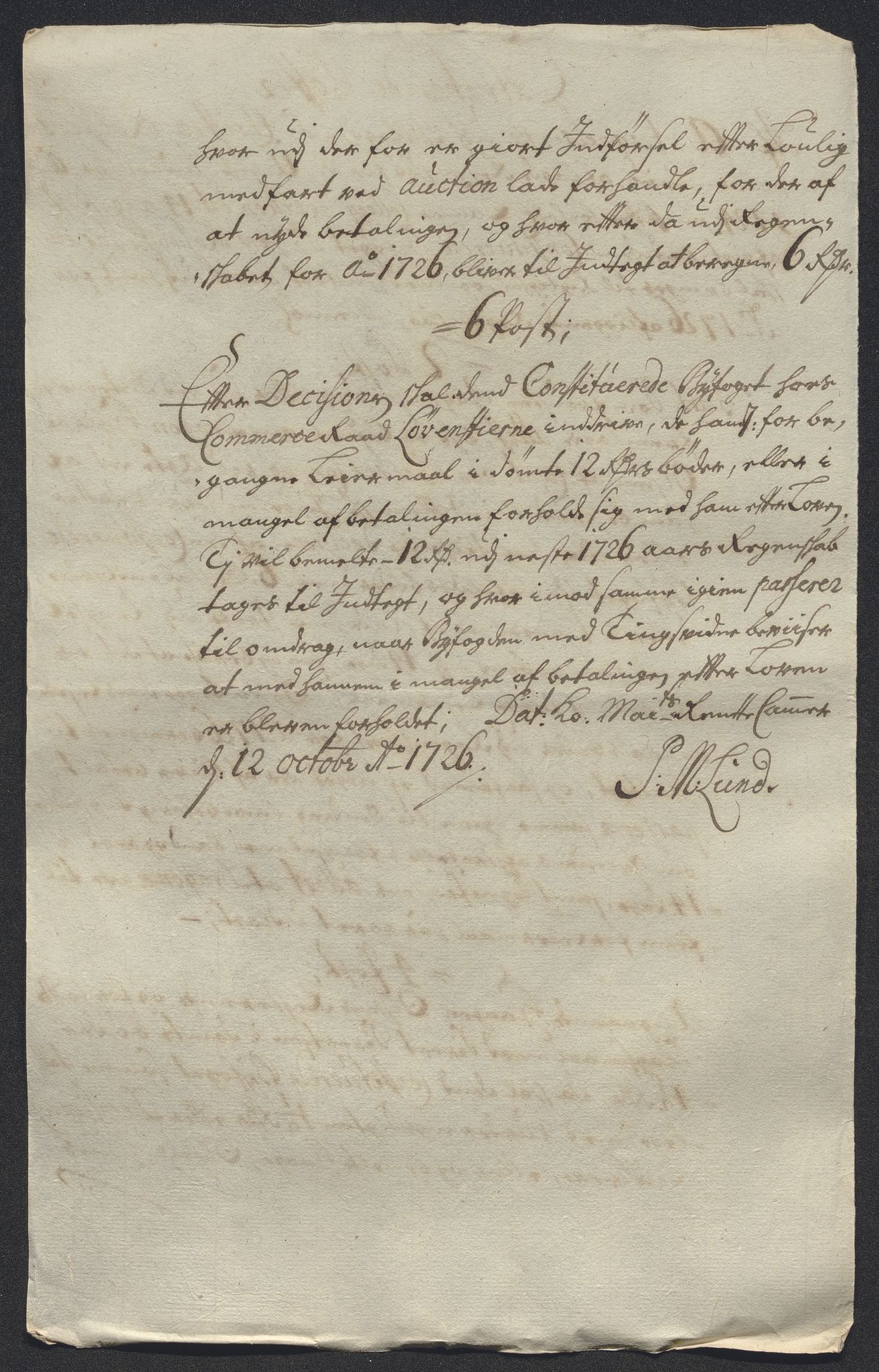 Rentekammeret inntil 1814, Reviderte regnskaper, Byregnskaper, AV/RA-EA-4066/R/Rm/L0286: [M19] Sikt og sakefall, 1719-1727, s. 564