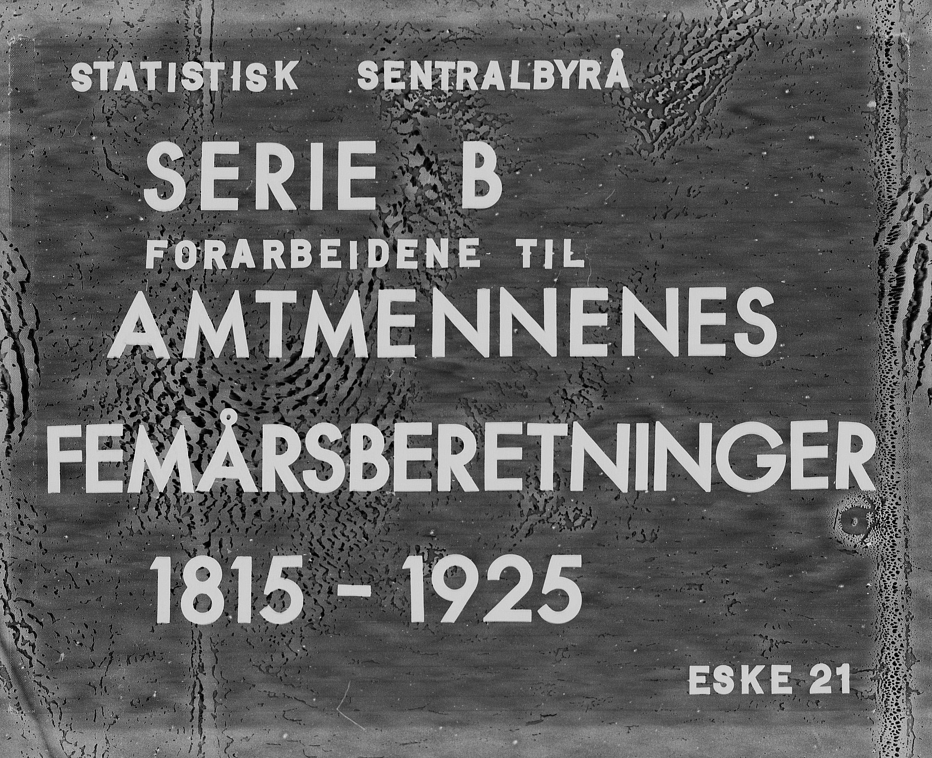 Statistisk sentralbyrå, Næringsøkonomiske emner, Generelt - Amtmennenes femårsberetninger, RA/S-2233/F/Fa/L0021: --, 1865-1870, s. 1