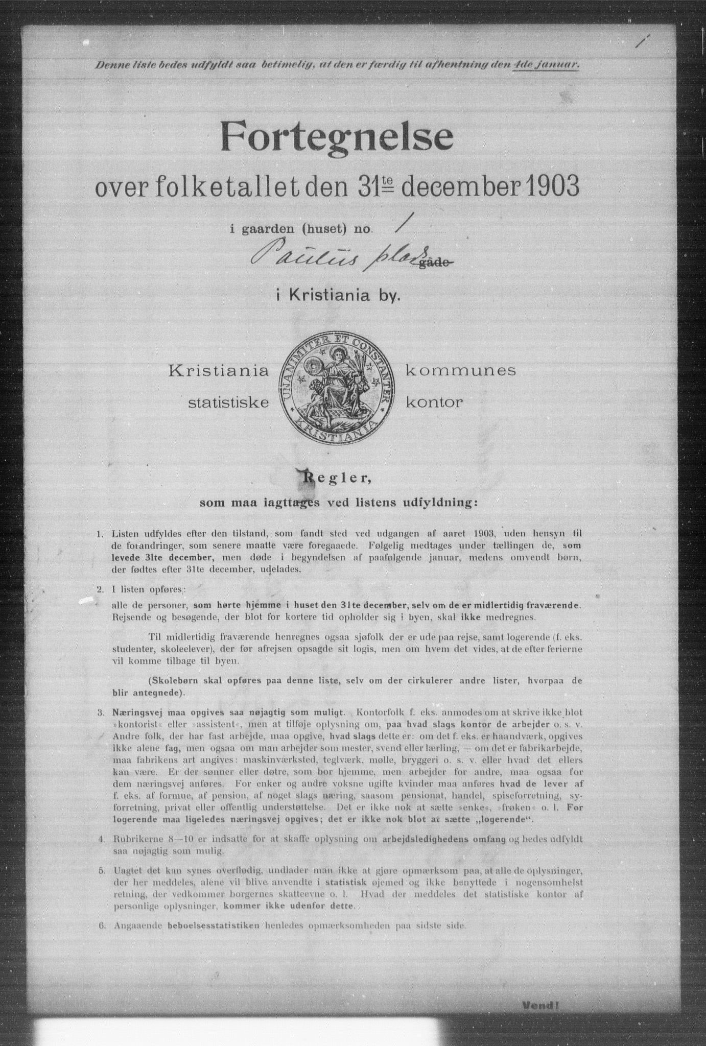 OBA, Kommunal folketelling 31.12.1903 for Kristiania kjøpstad, 1903, s. 15401
