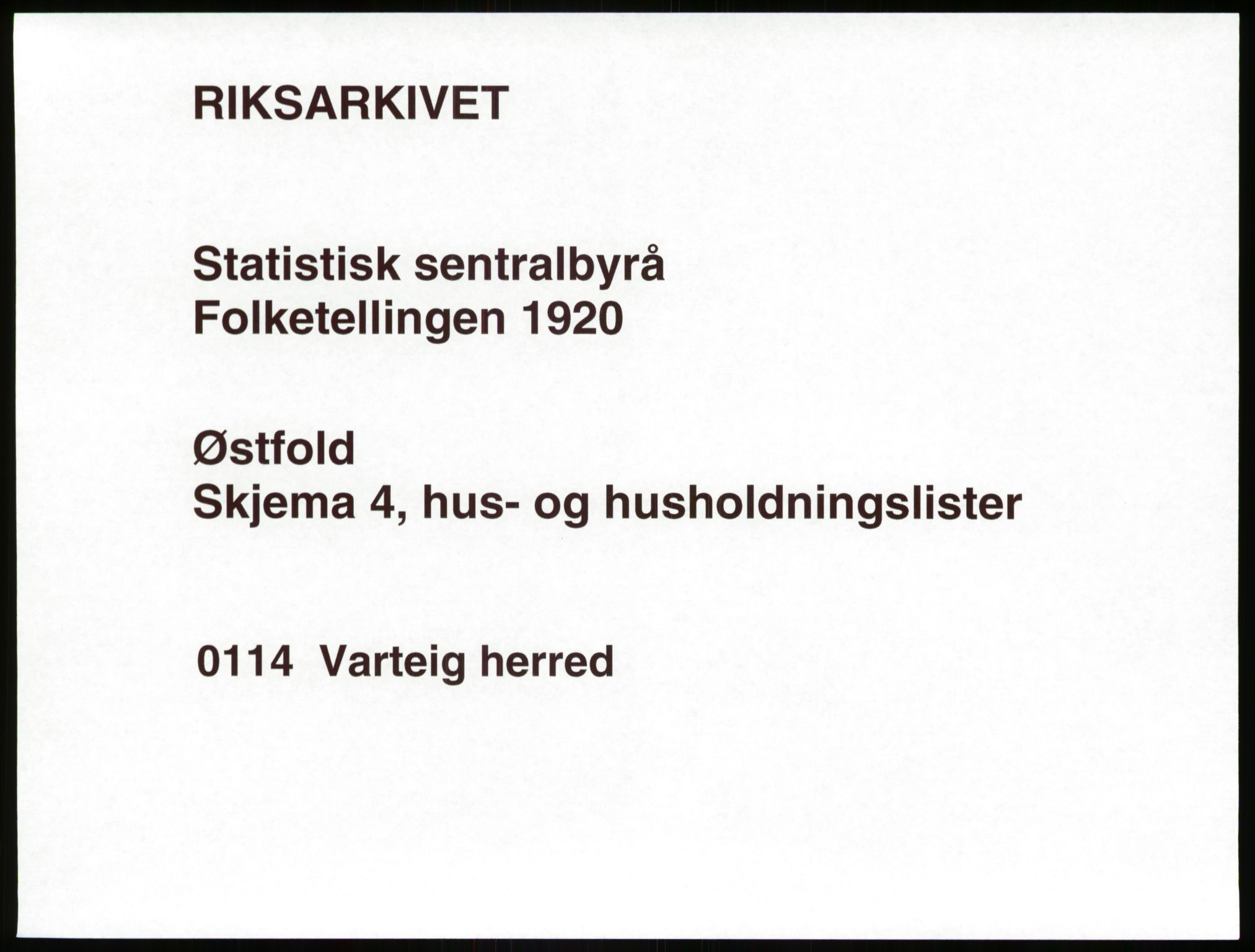 SAO, Folketelling 1920 for 0114 Varteig herred, 1920, s. 17