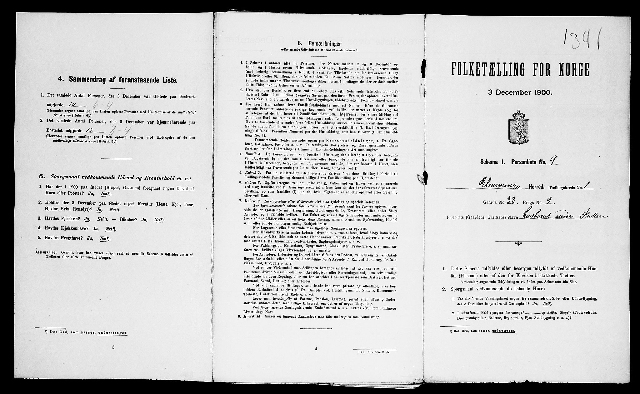 SAO, Folketelling 1900 for 0132 Glemmen herred, 1900, s. 100