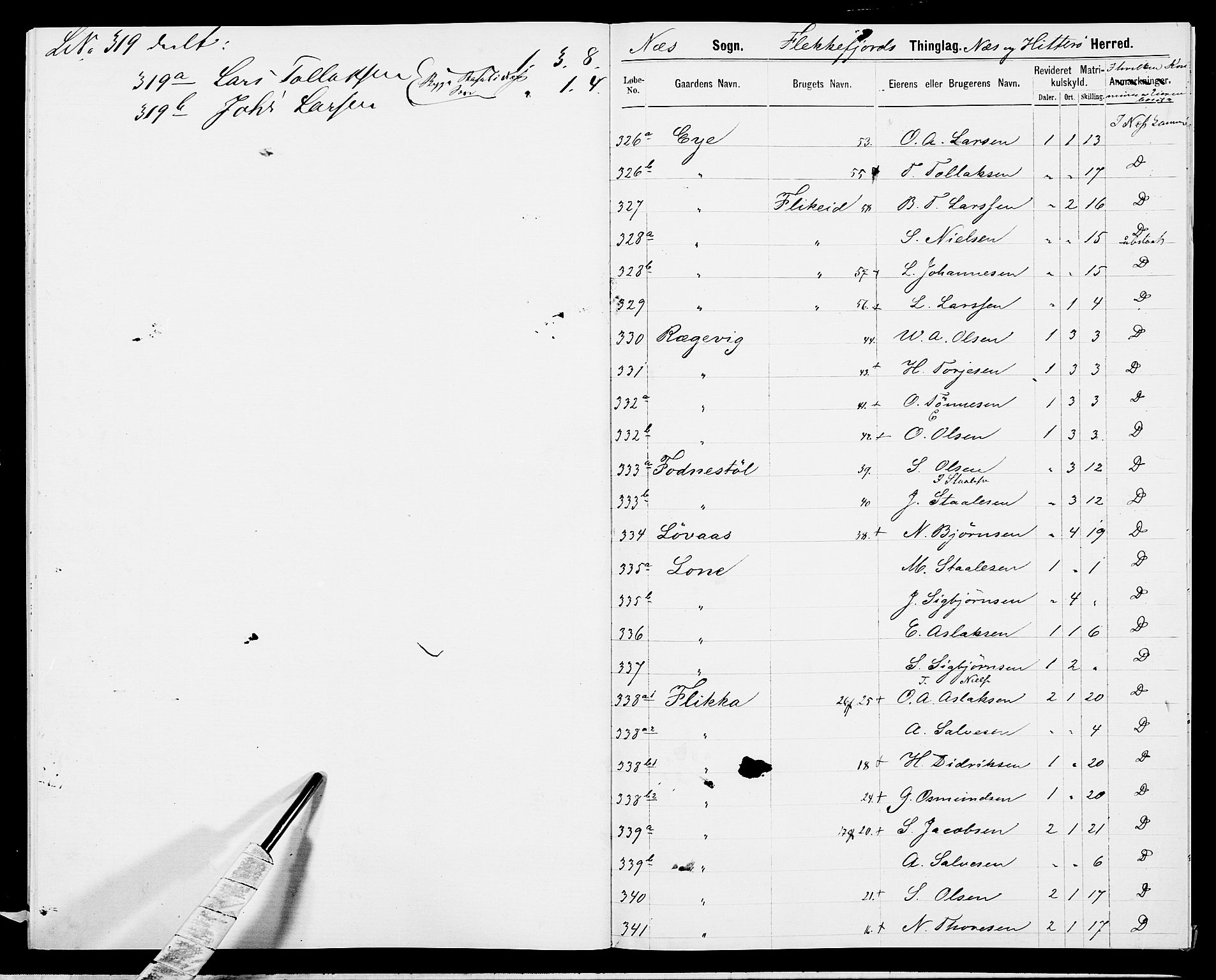 SAK, Folketelling 1875 for 1042L Flekkefjord prestegjeld, Nes sokn og Hidra sokn, 1875, s. 25
