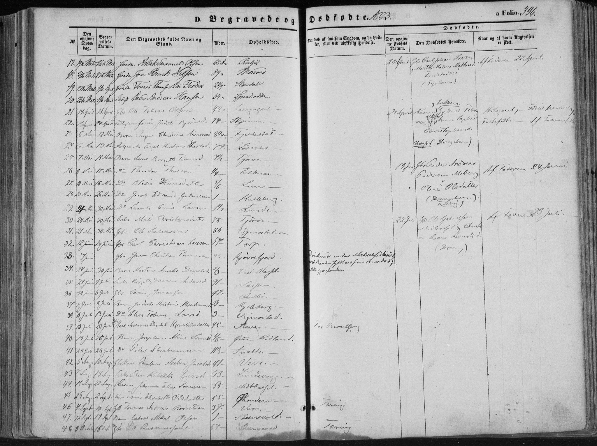 Lista sokneprestkontor, AV/SAK-1111-0027/F/Fa/L0011: Ministerialbok nr. A 11, 1861-1878, s. 396