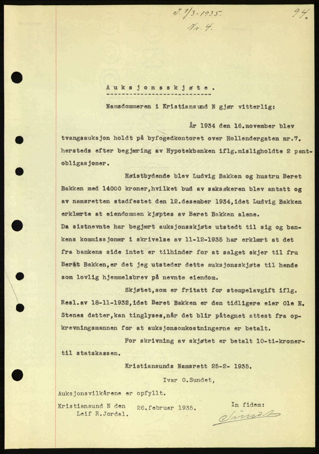 Kristiansund byfogd, SAT/A-4587/A/27: Pantebok nr. 28, 1934-1936, Tingl.dato: 01.03.1935