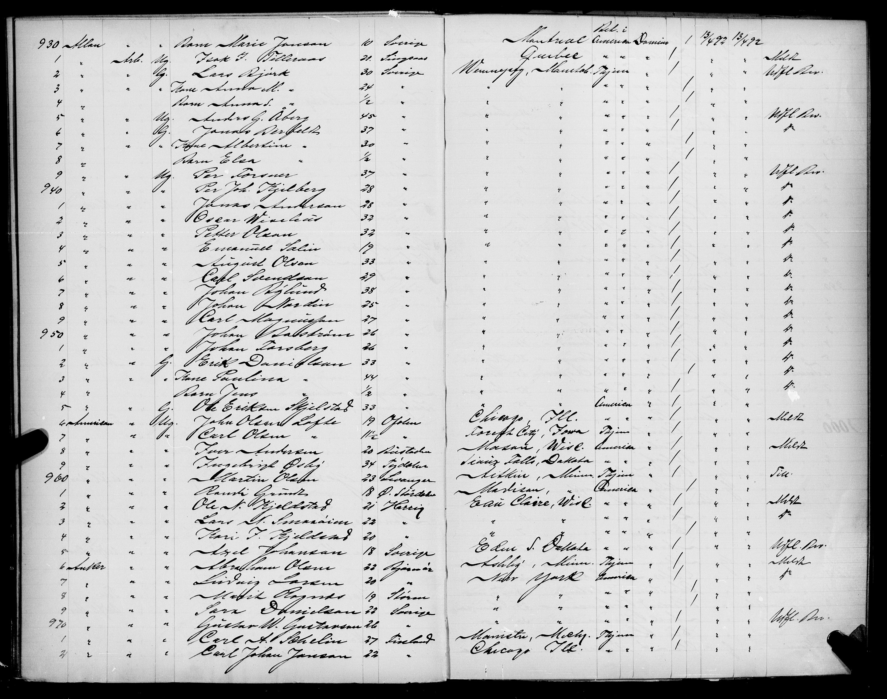 Trondheim politikammer, AV/SAT-A-1887/1/32/L0009: Emigrantprotokoll IXa, 1892-1893