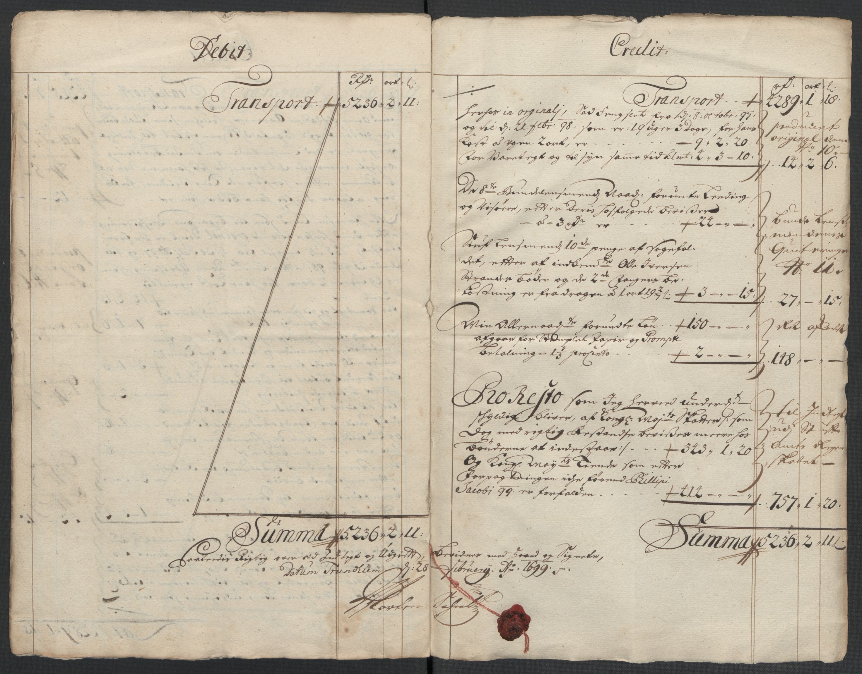 Rentekammeret inntil 1814, Reviderte regnskaper, Fogderegnskap, RA/EA-4092/R55/L3653: Fogderegnskap Romsdal, 1697-1698, s. 237