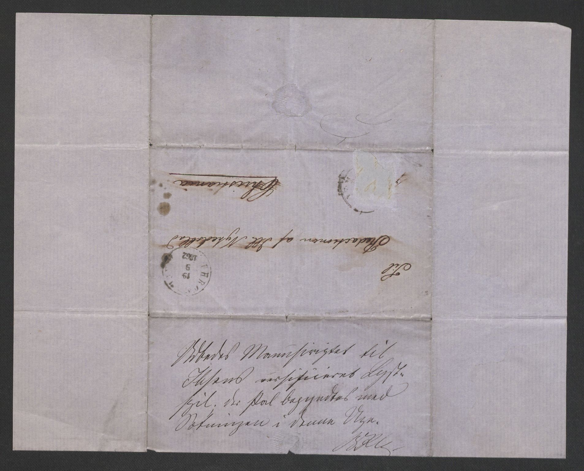 Botten-Hansen, Paul, AV/RA-PA-0017/F/L0001: Brev til Botten-Hansen, avsendere ordnet etter alfabetisk rekkefølge fra A-Ø, 1846-1866, s. 452