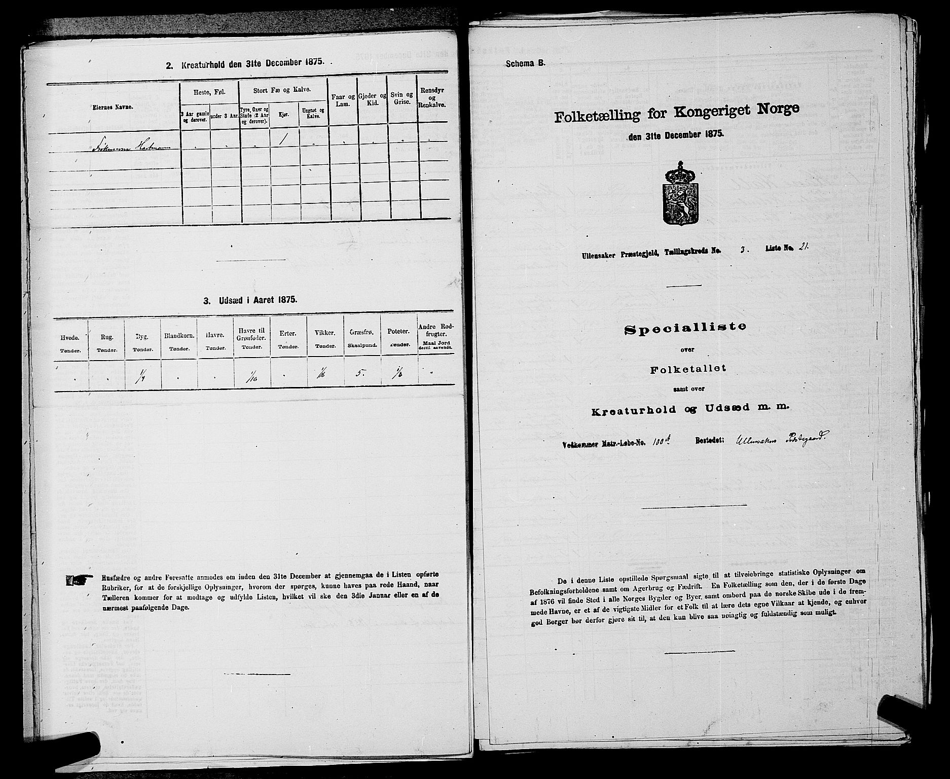 RA, Folketelling 1875 for 0235P Ullensaker prestegjeld, 1875, s. 339