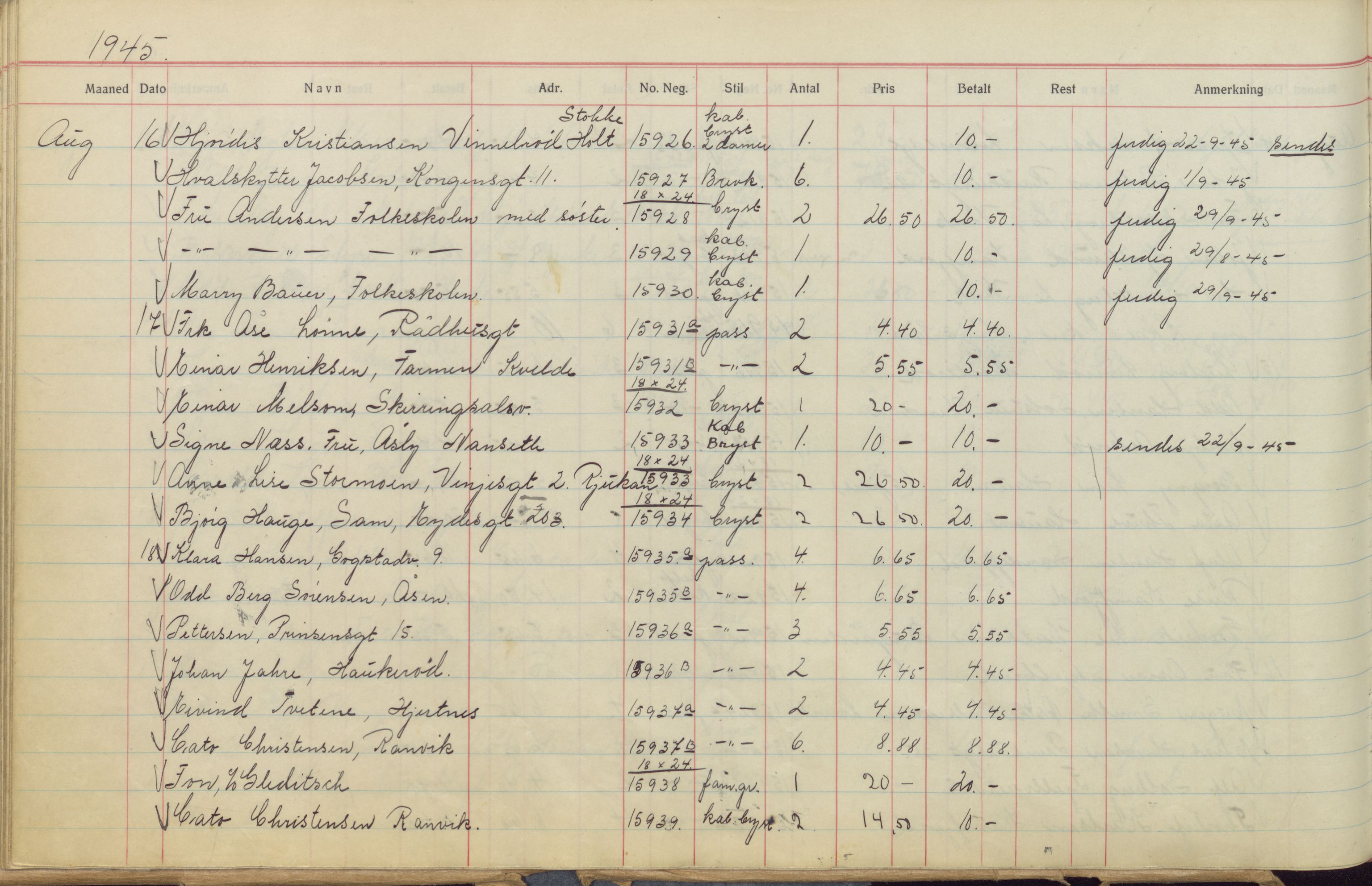 Pa 1494 - Jørgensen, Antonius. Fotograf, VEMU/A-2760/F/Fb, 1927-1984, s. 960