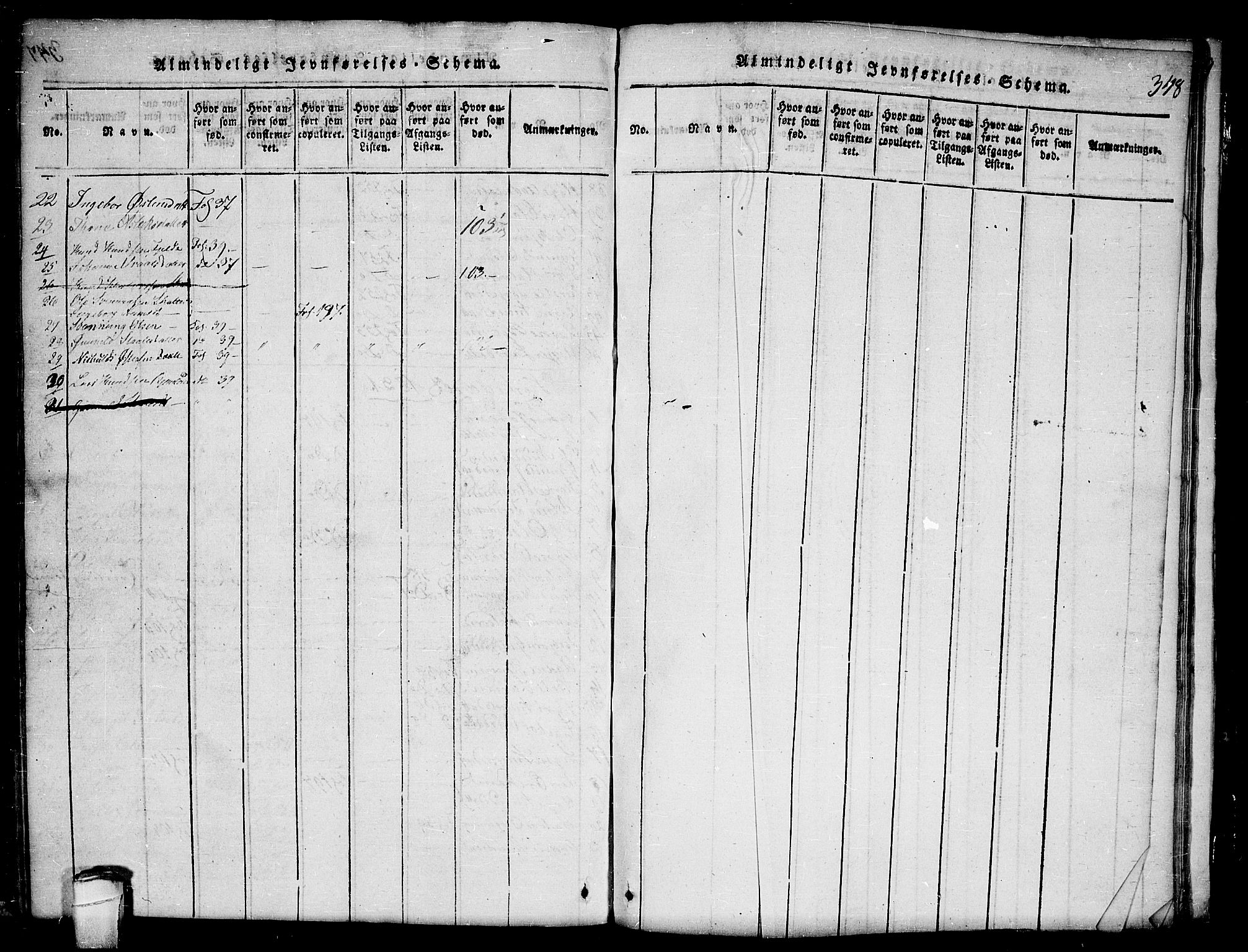 Lårdal kirkebøker, SAKO/A-284/G/Ga/L0001: Klokkerbok nr. I 1, 1815-1861, s. 348