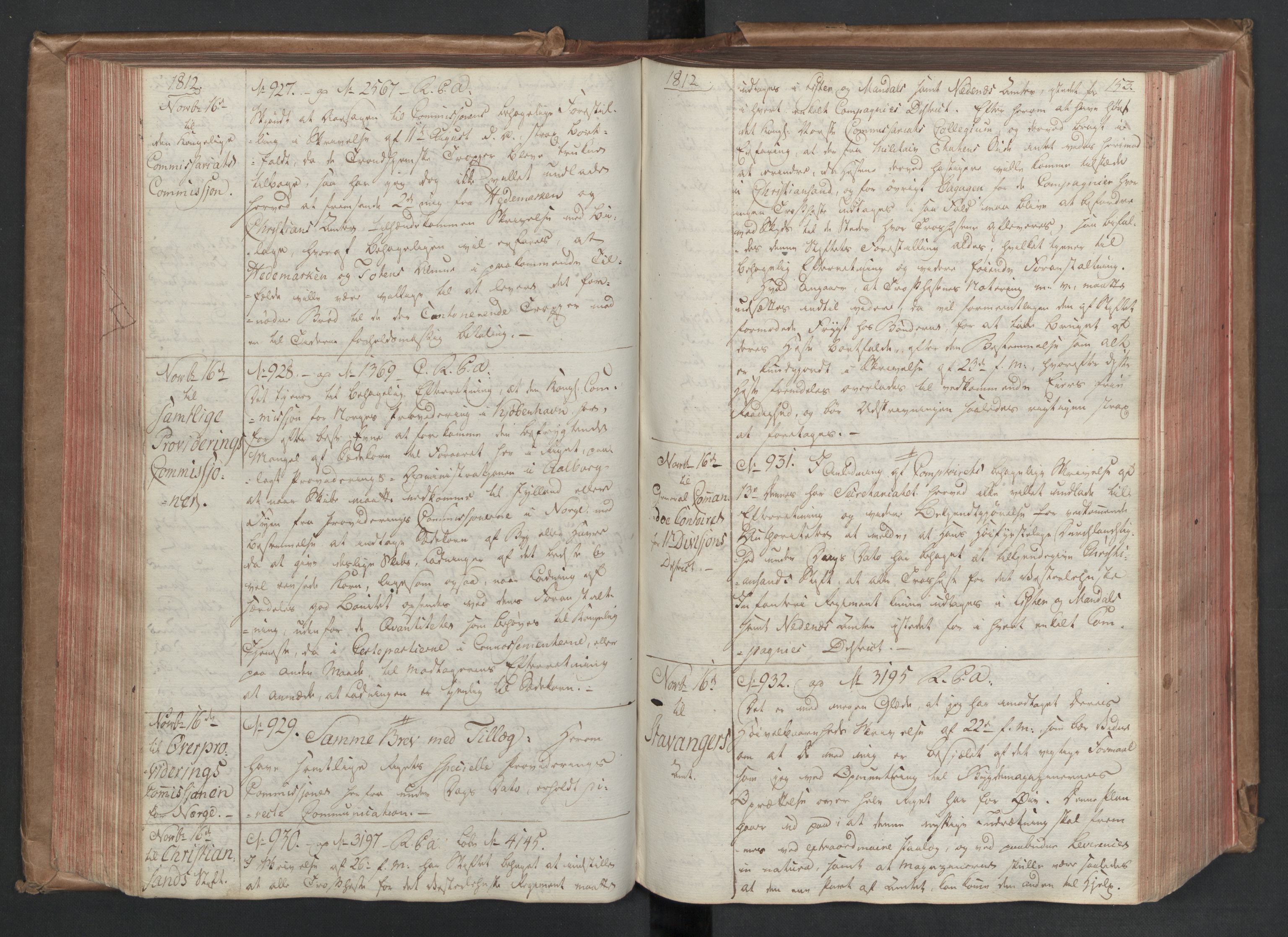 Stattholderembetet 1810-1814, 1. kontor (Kontor A), AV/RA-EA-2872/Bc/L0002: Korrespondanseprotokoll, 1812-1814, s. 152b-153a