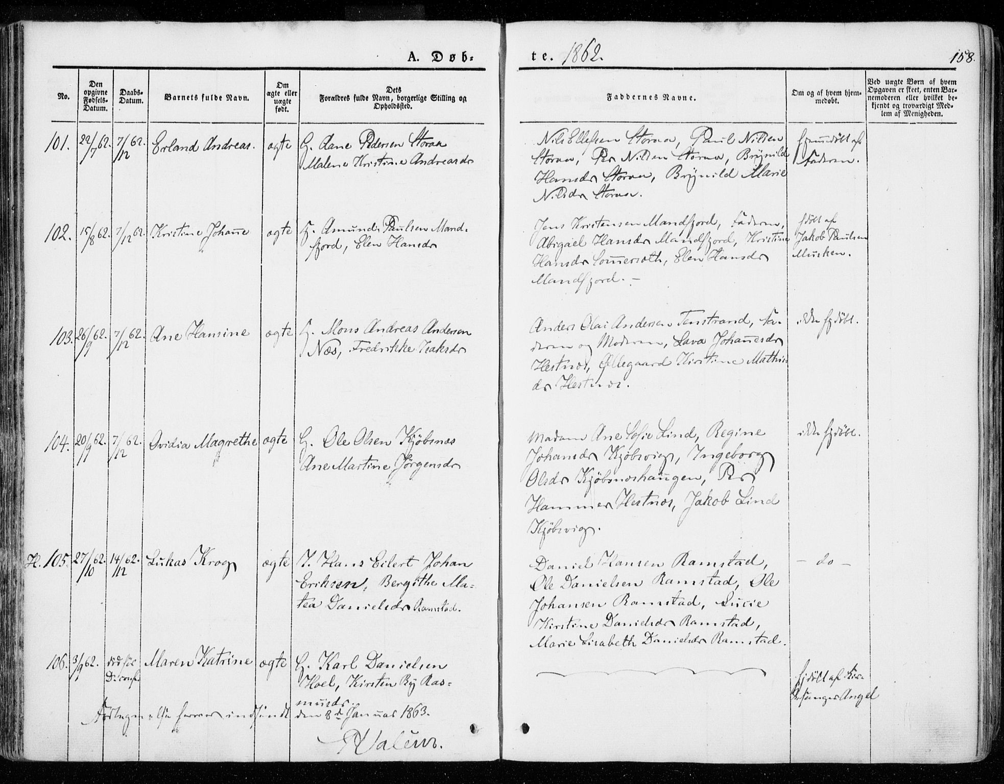 Ministerialprotokoller, klokkerbøker og fødselsregistre - Nordland, AV/SAT-A-1459/872/L1033: Ministerialbok nr. 872A08, 1840-1863, s. 158