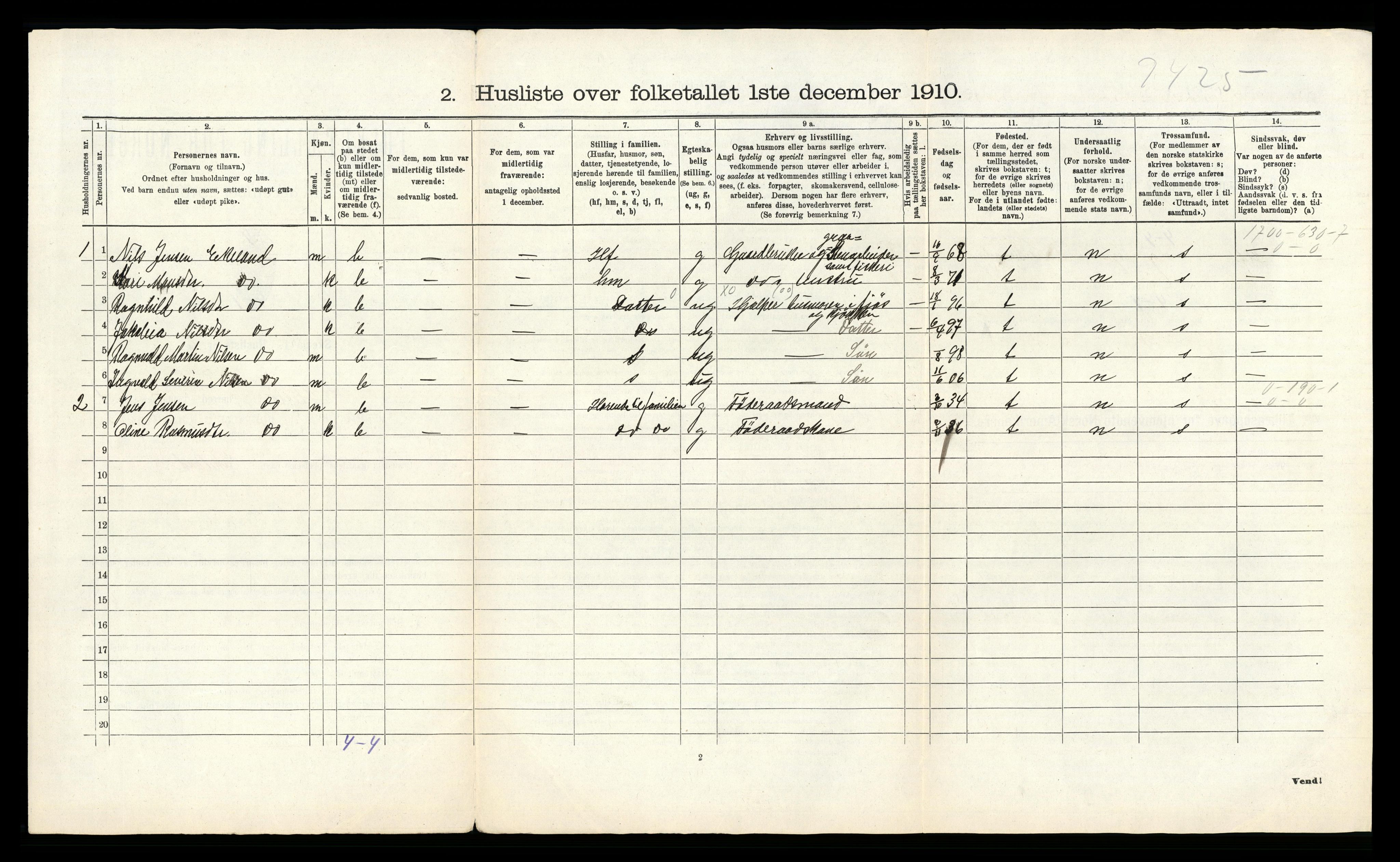 RA, Folketelling 1910 for 1258 Herdla herred, 1910, s. 49