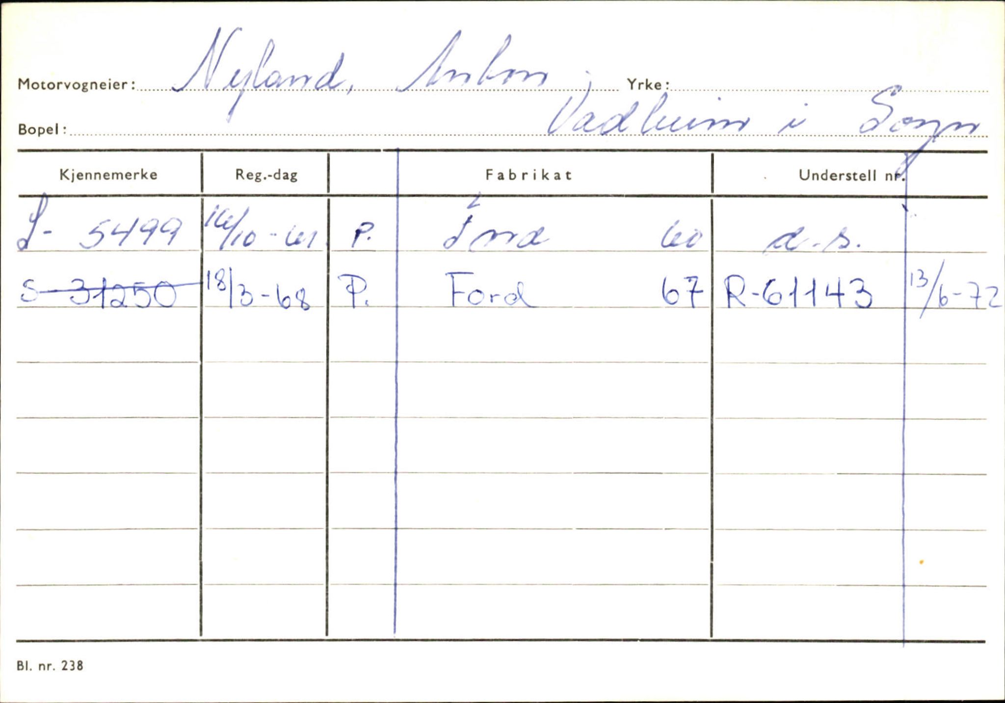 Statens vegvesen, Sogn og Fjordane vegkontor, AV/SAB-A-5301/4/F/L0130: Eigarregister Eid T-Å. Høyanger A-O, 1945-1975, s. 2425