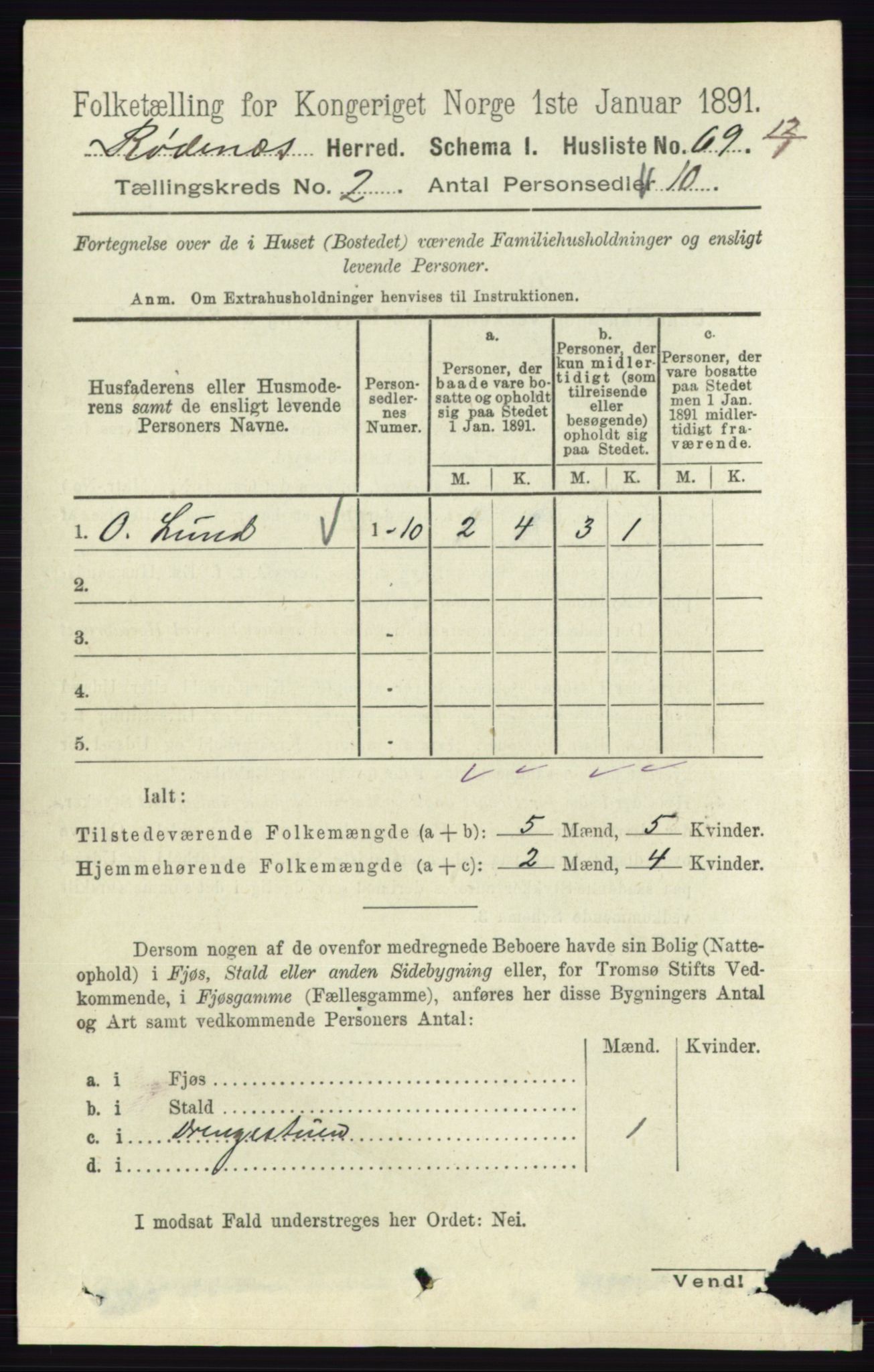 RA, Folketelling 1891 for 0120 Rødenes herred, 1891, s. 724