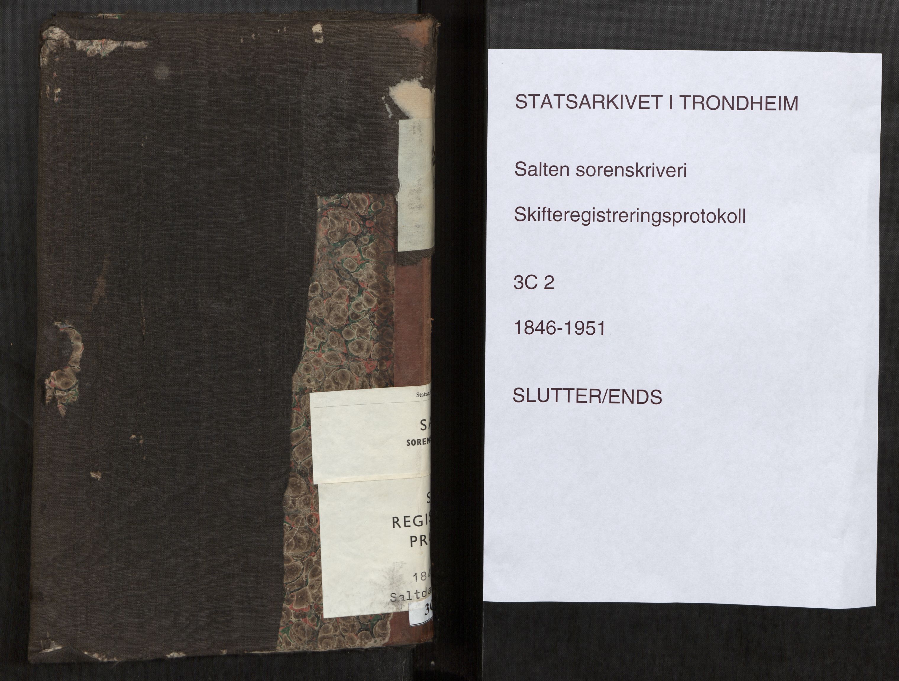 Salten sorenskriveri, AV/SAT-A-4578/1/3/3C/L0001: Skifteregistreringsprotokoll, 1846-1854