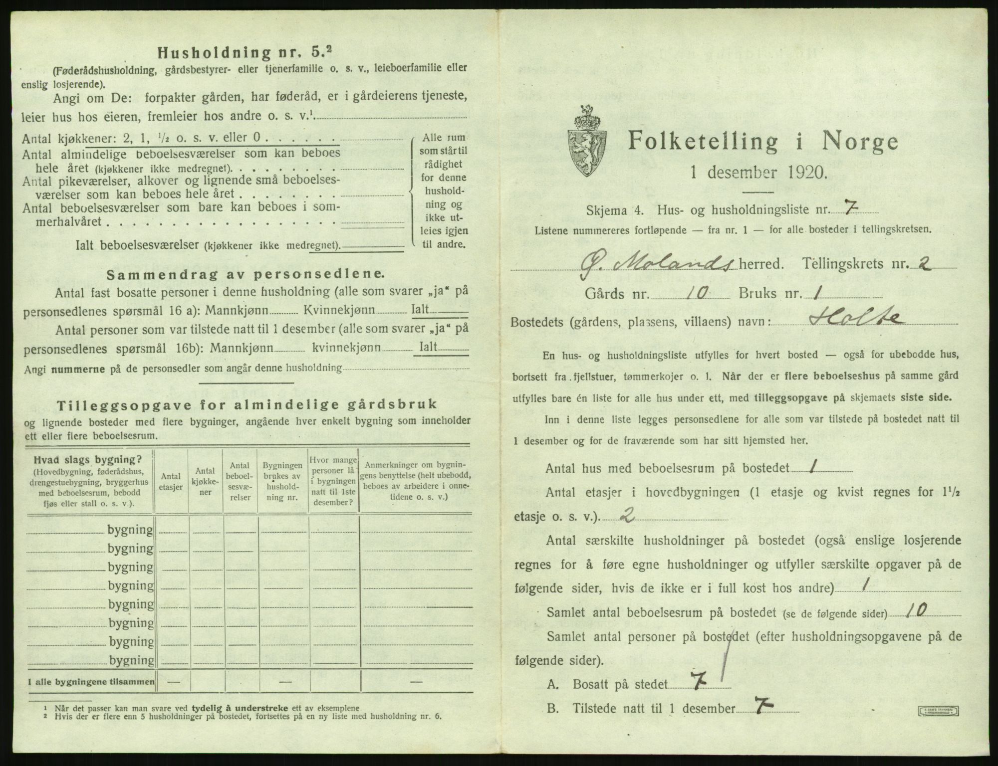 SAK, Folketelling 1920 for 0918 Austre Moland herred, 1920, s. 155