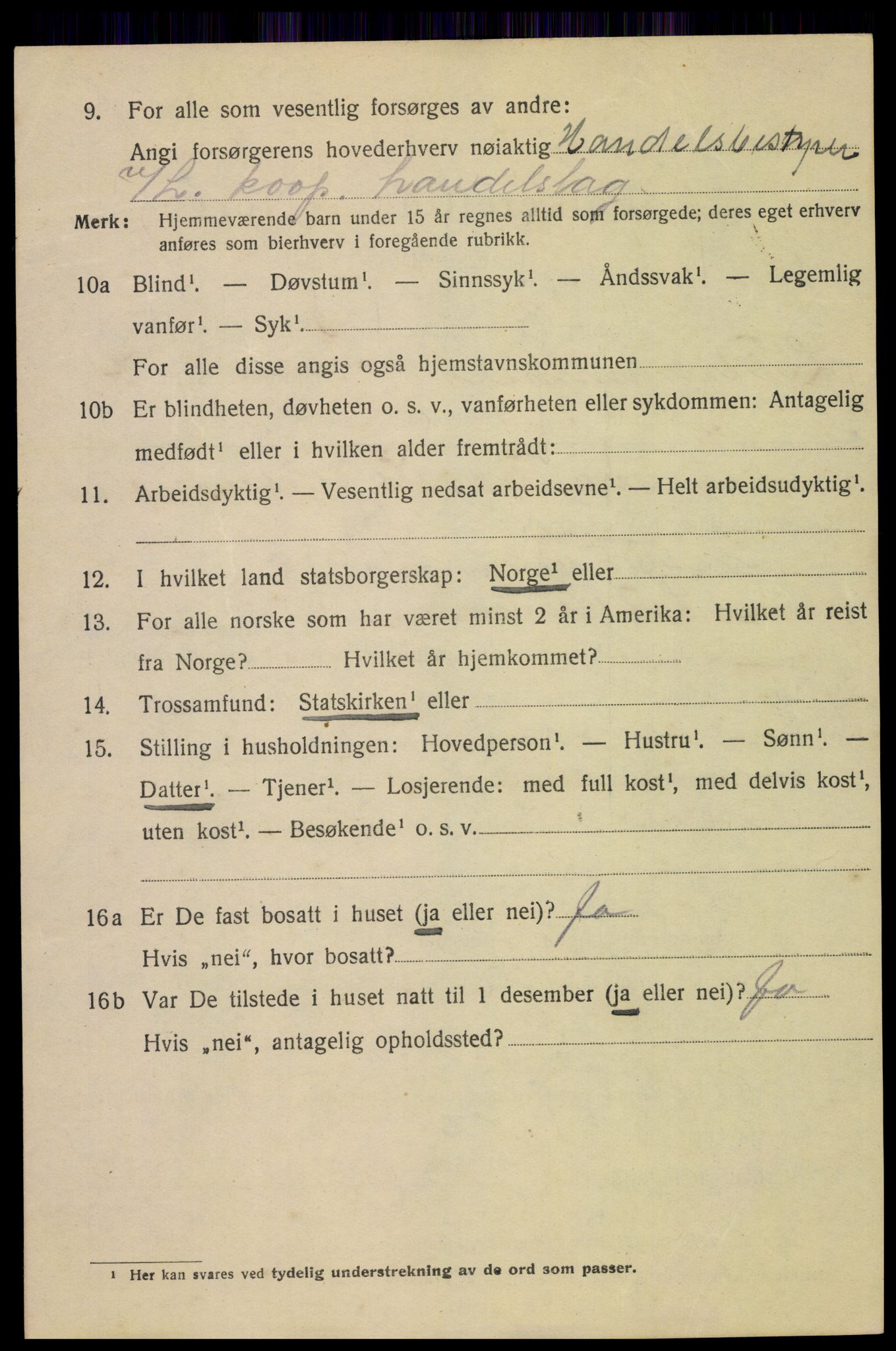 SAH, Folketelling 1920 for 0501 Lillehammer kjøpstad, 1920, s. 9415