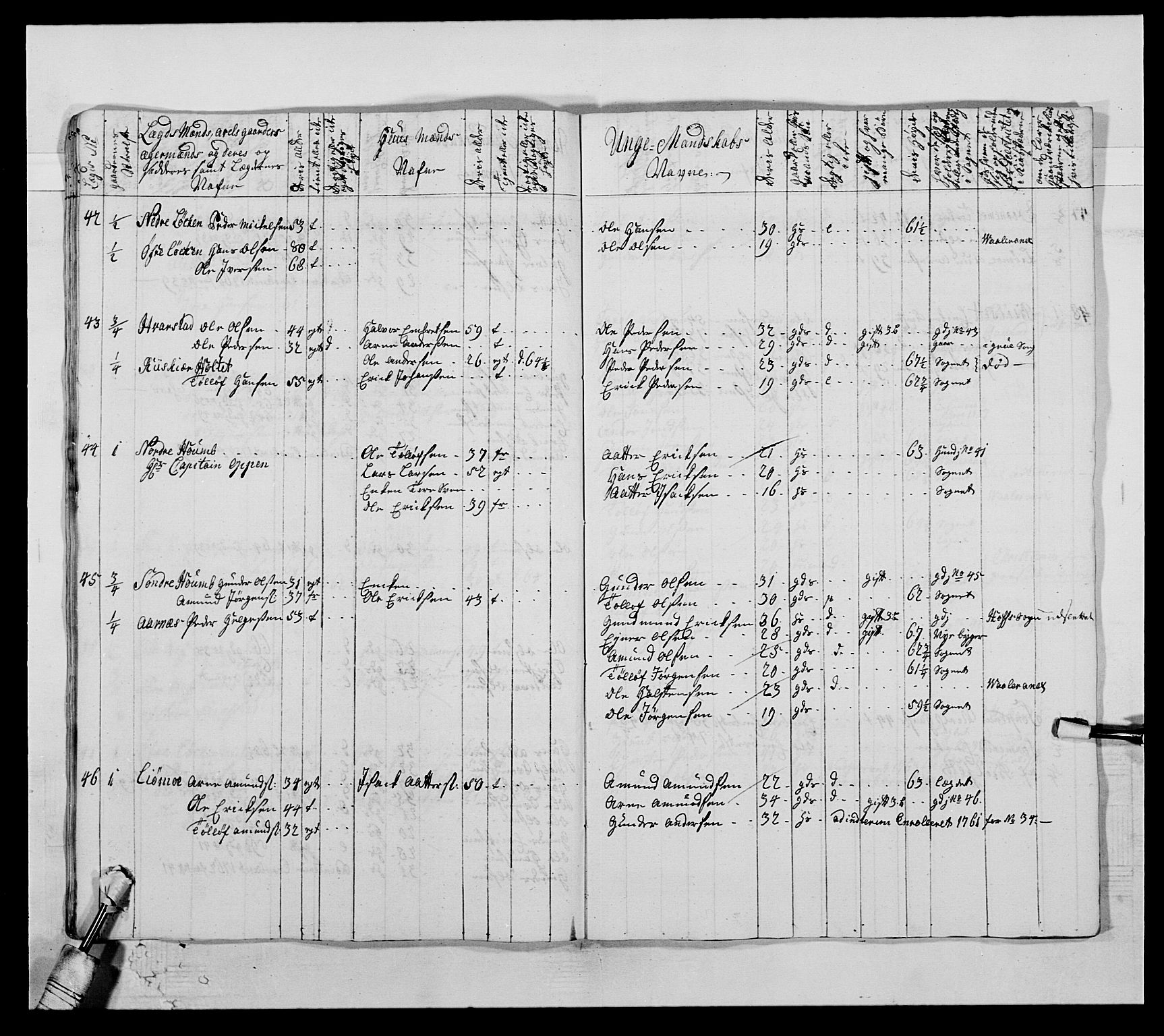 Kommanderende general (KG I) med Det norske krigsdirektorium, AV/RA-EA-5419/E/Ea/L0503b: 1. Opplandske regiment, 1764-1765, s. 278