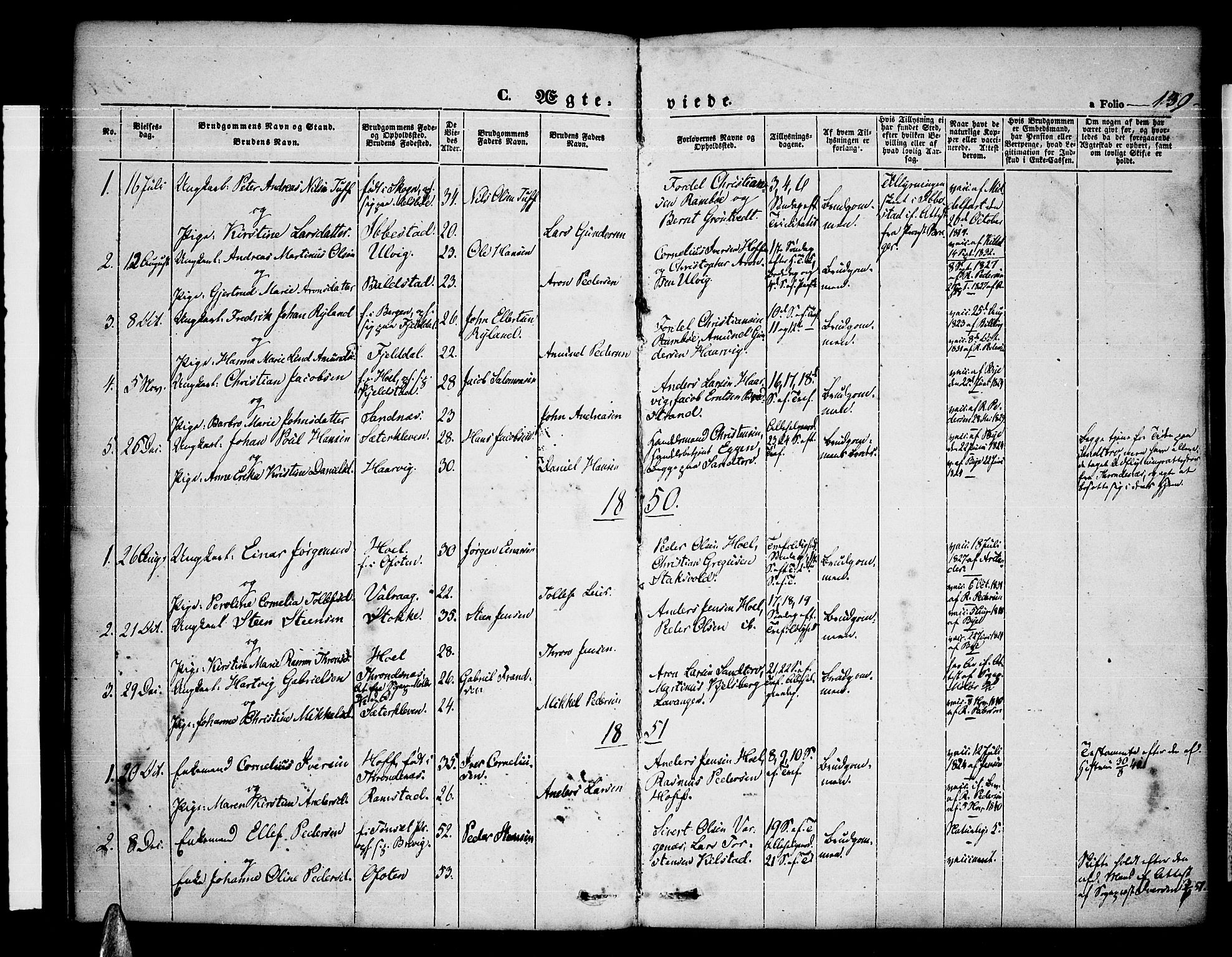 Ministerialprotokoller, klokkerbøker og fødselsregistre - Nordland, AV/SAT-A-1459/865/L0929: Klokkerbok nr. 865C01, 1840-1866, s. 139