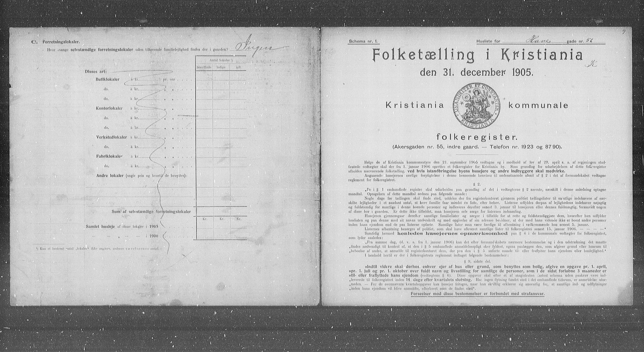 OBA, Kommunal folketelling 31.12.1905 for Kristiania kjøpstad, 1905, s. 18828