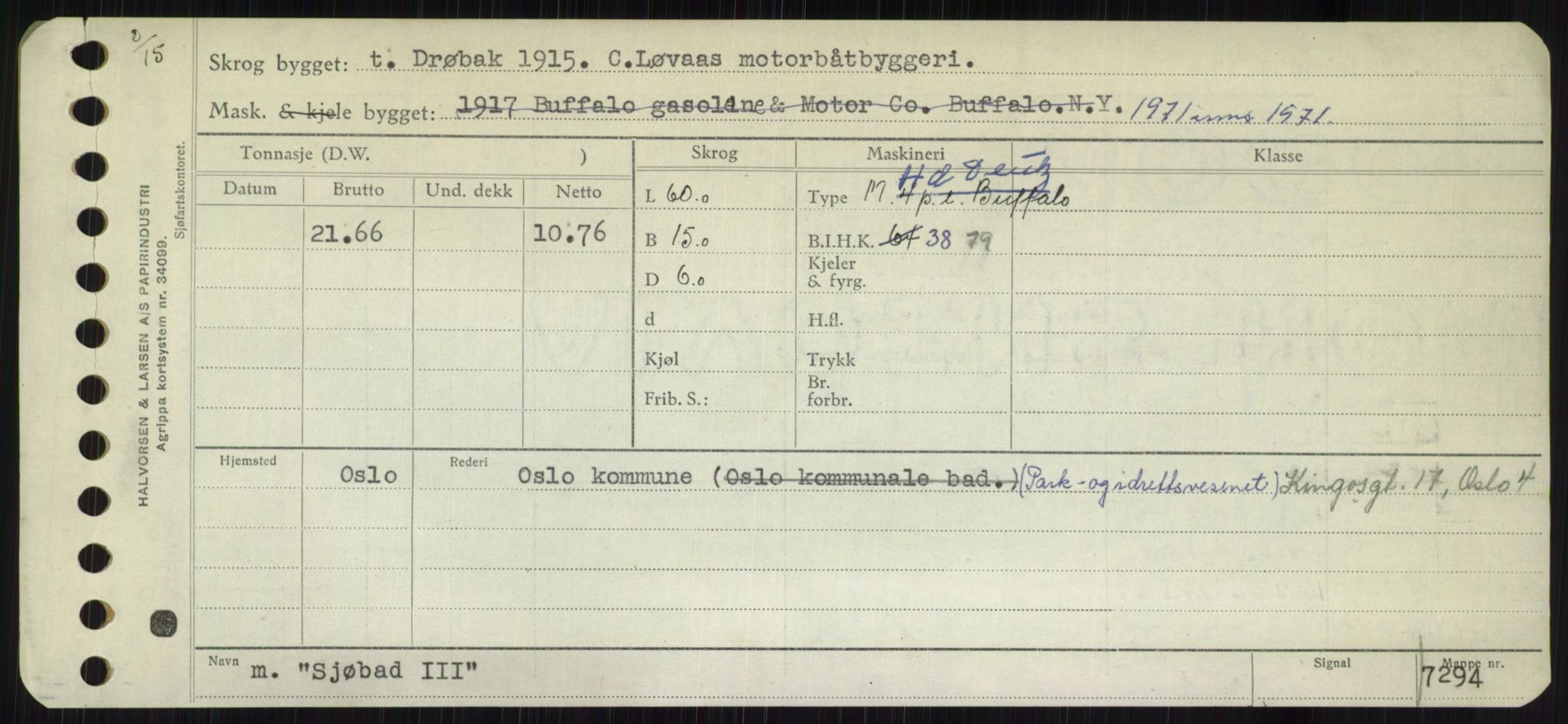 Sjøfartsdirektoratet med forløpere, Skipsmålingen, RA/S-1627/H/Ha/L0005/0001: Fartøy, S-Sven / Fartøy, S-Skji, s. 497