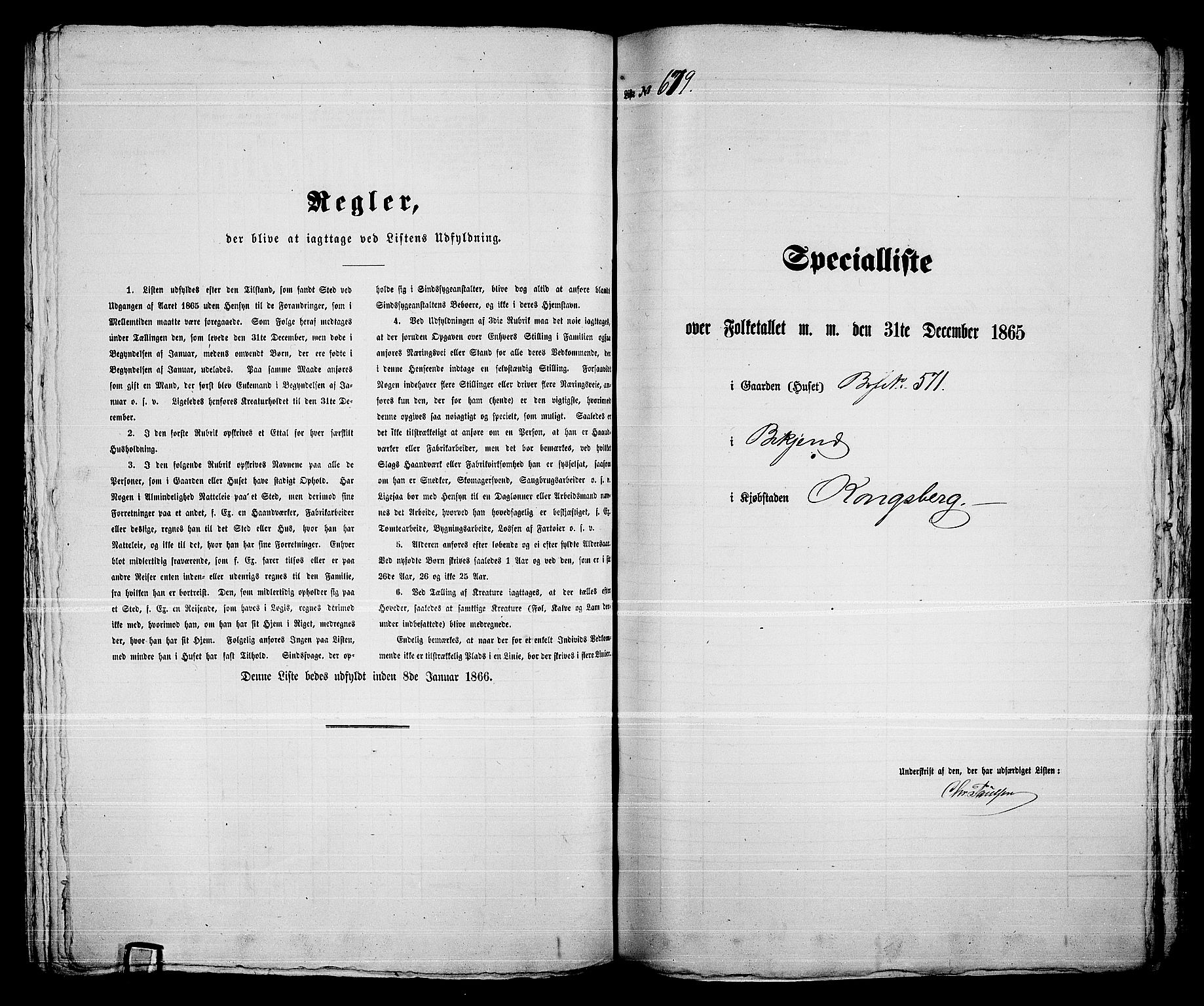 RA, Folketelling 1865 for 0604B Kongsberg prestegjeld, Kongsberg kjøpstad, 1865, s. 1388