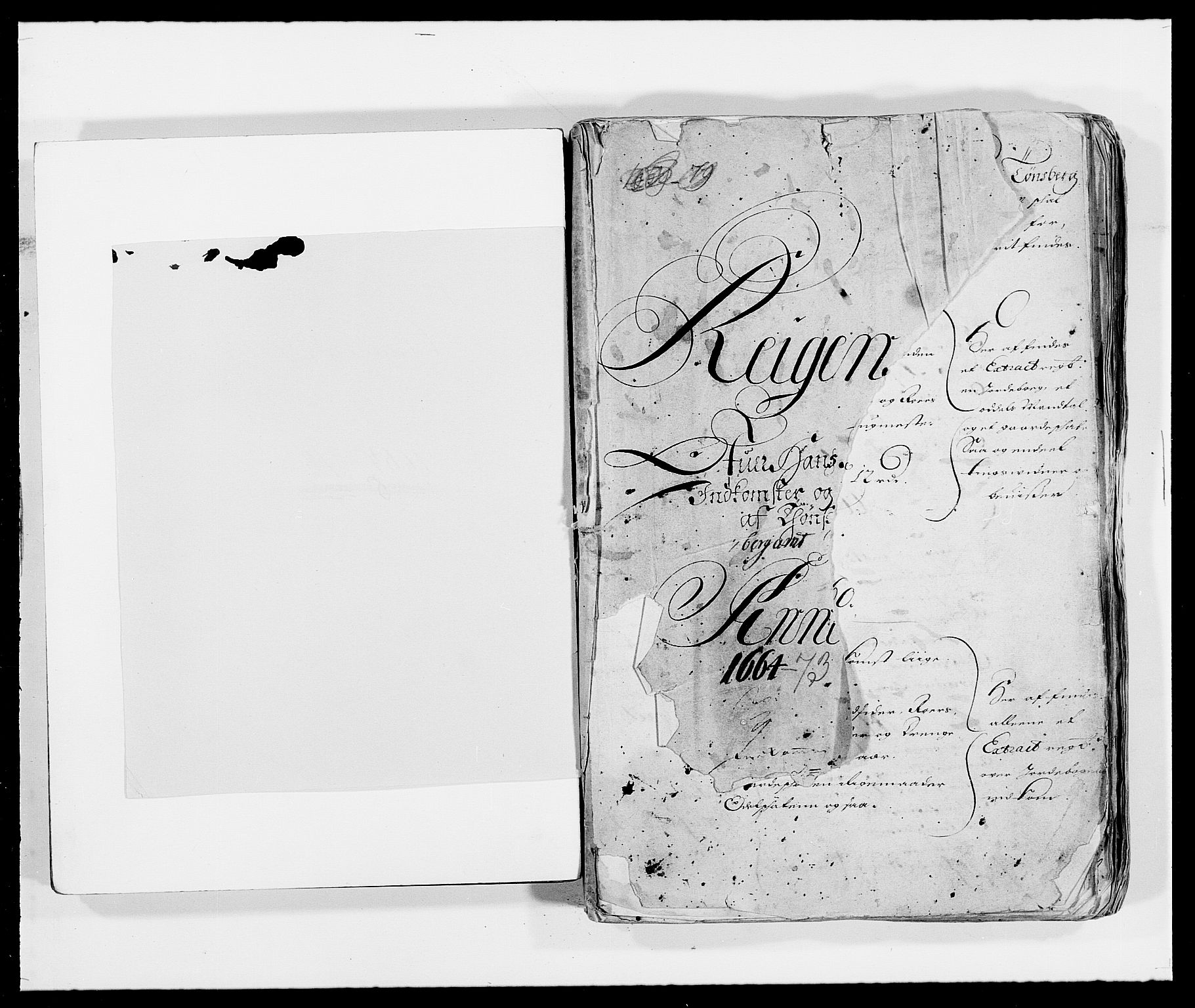 Rentekammeret inntil 1814, Reviderte regnskaper, Fogderegnskap, AV/RA-EA-4092/R32/L1839: Fogderegnskap Jarlsberg grevskap, 1664-1673, s. 2