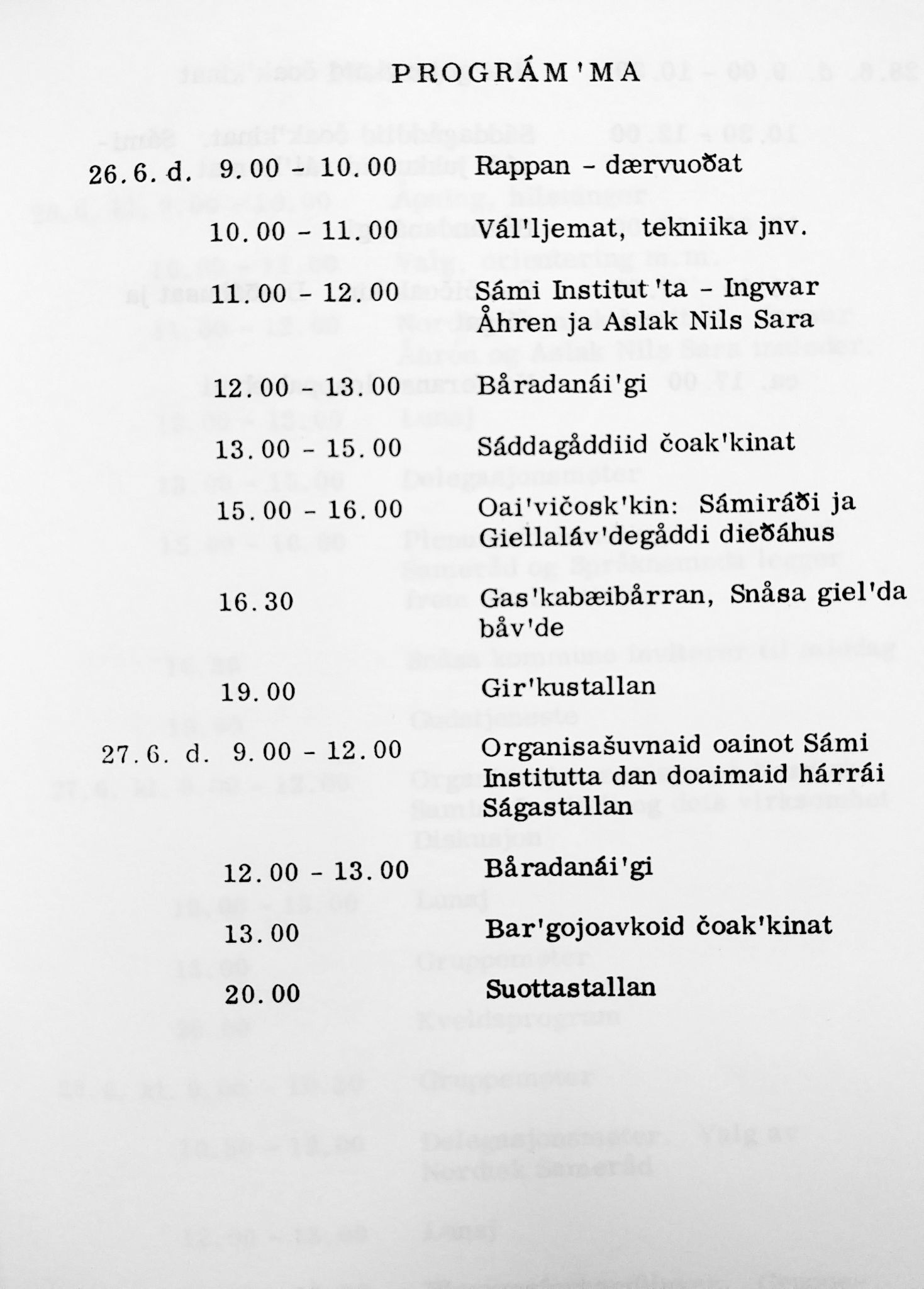 Sámiráđđi / Saami Council, SAMI/PA-1126/X/L0008: Saami Conference VIII, 1974