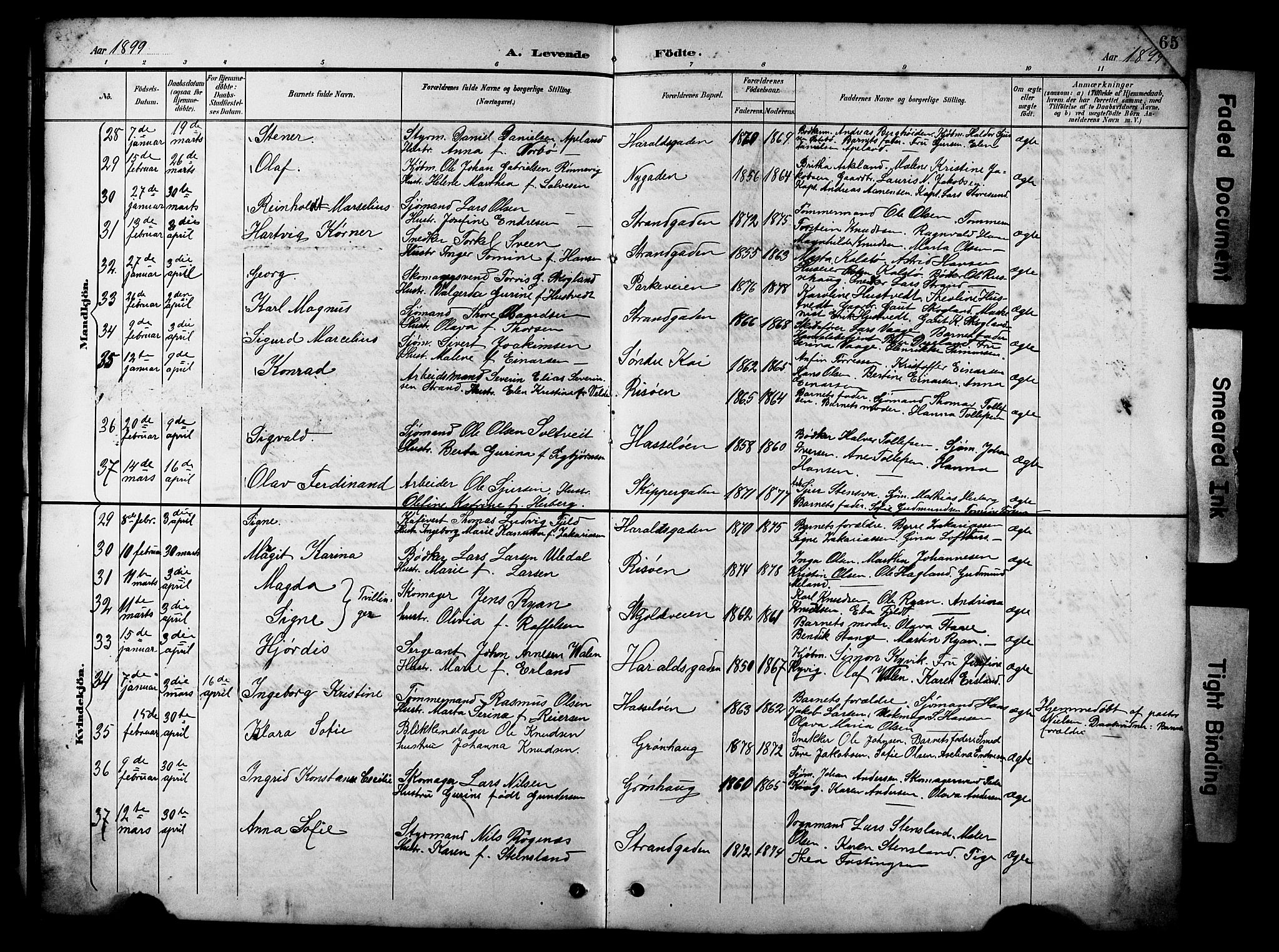 Haugesund sokneprestkontor, AV/SAST-A -101863/H/Ha/Hab/L0005: Klokkerbok nr. B 5, 1894-1908, s. 64