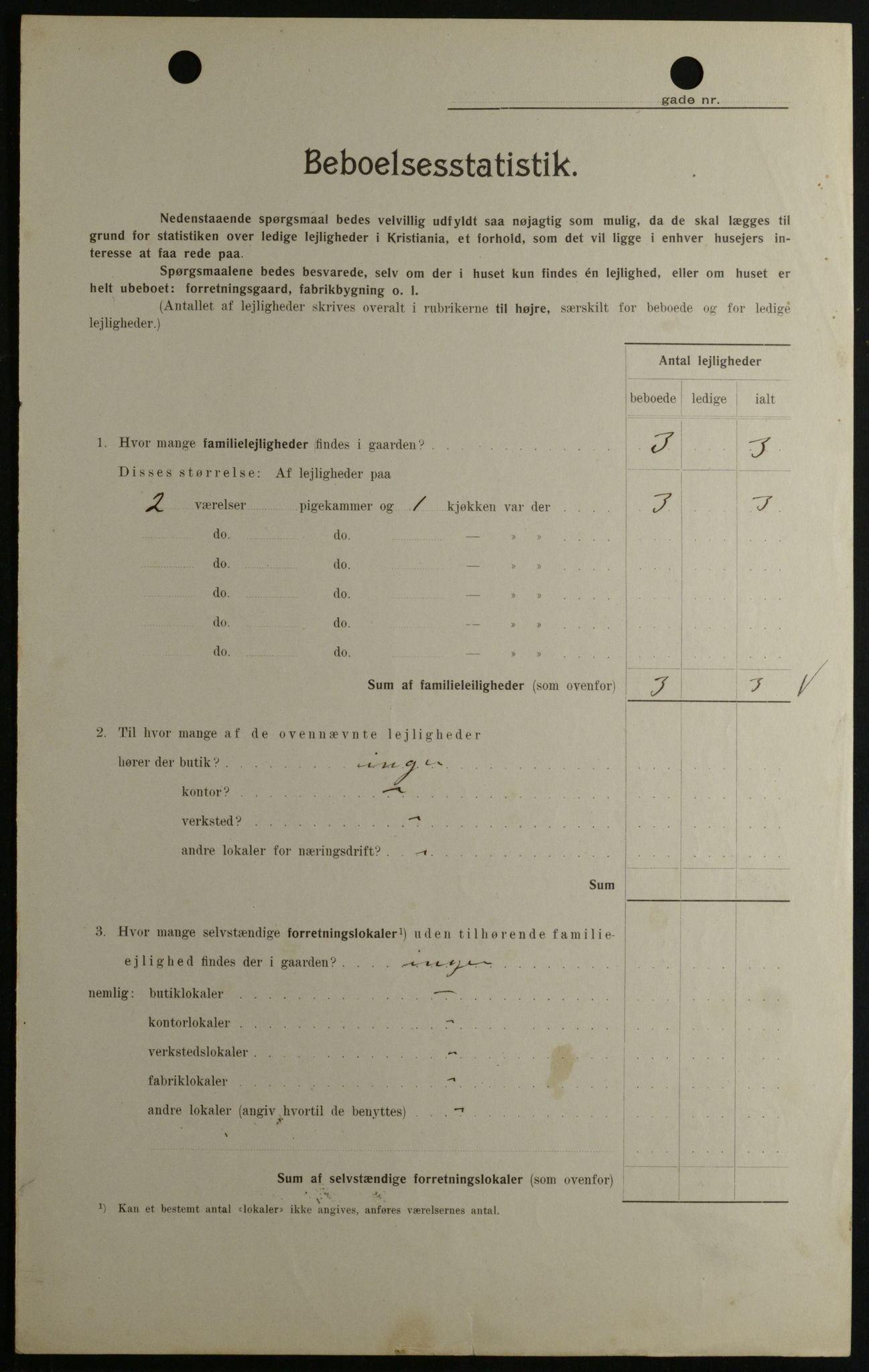 OBA, Kommunal folketelling 1.2.1908 for Kristiania kjøpstad, 1908, s. 116797