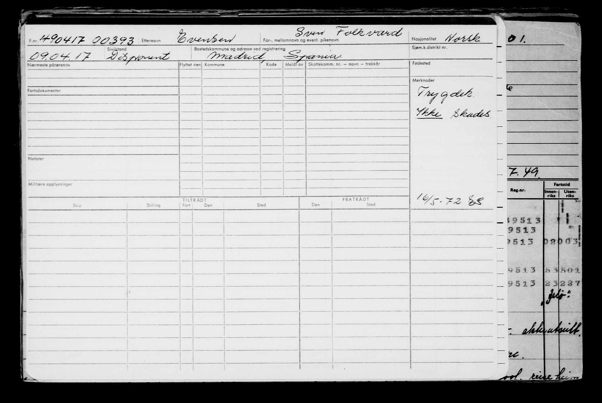 Direktoratet for sjømenn, AV/RA-S-3545/G/Gb/L0147: Hovedkort, 1917, s. 534