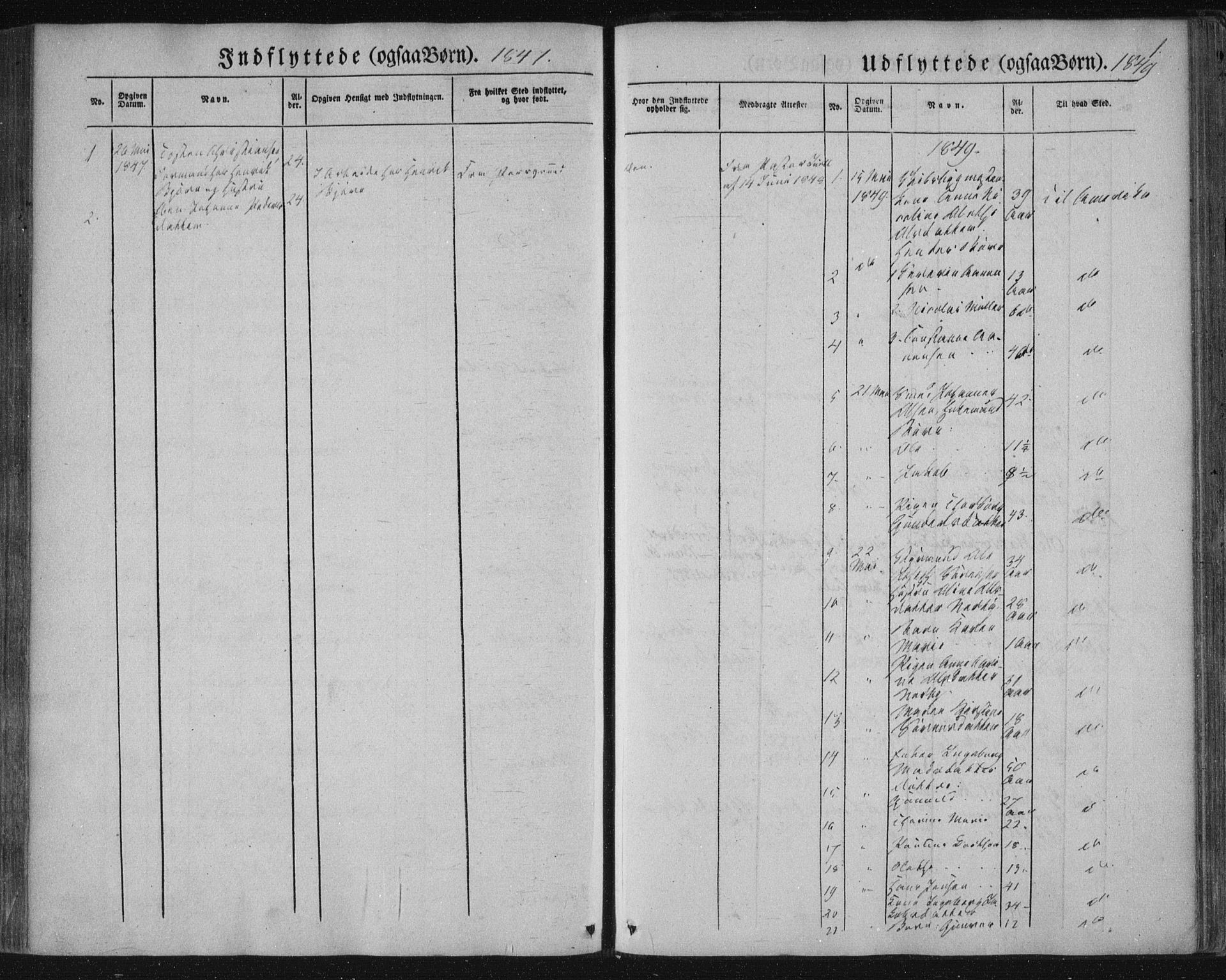 Kragerø kirkebøker, SAKO/A-278/F/Fa/L0006: Ministerialbok nr. 6, 1847-1861, s. 1