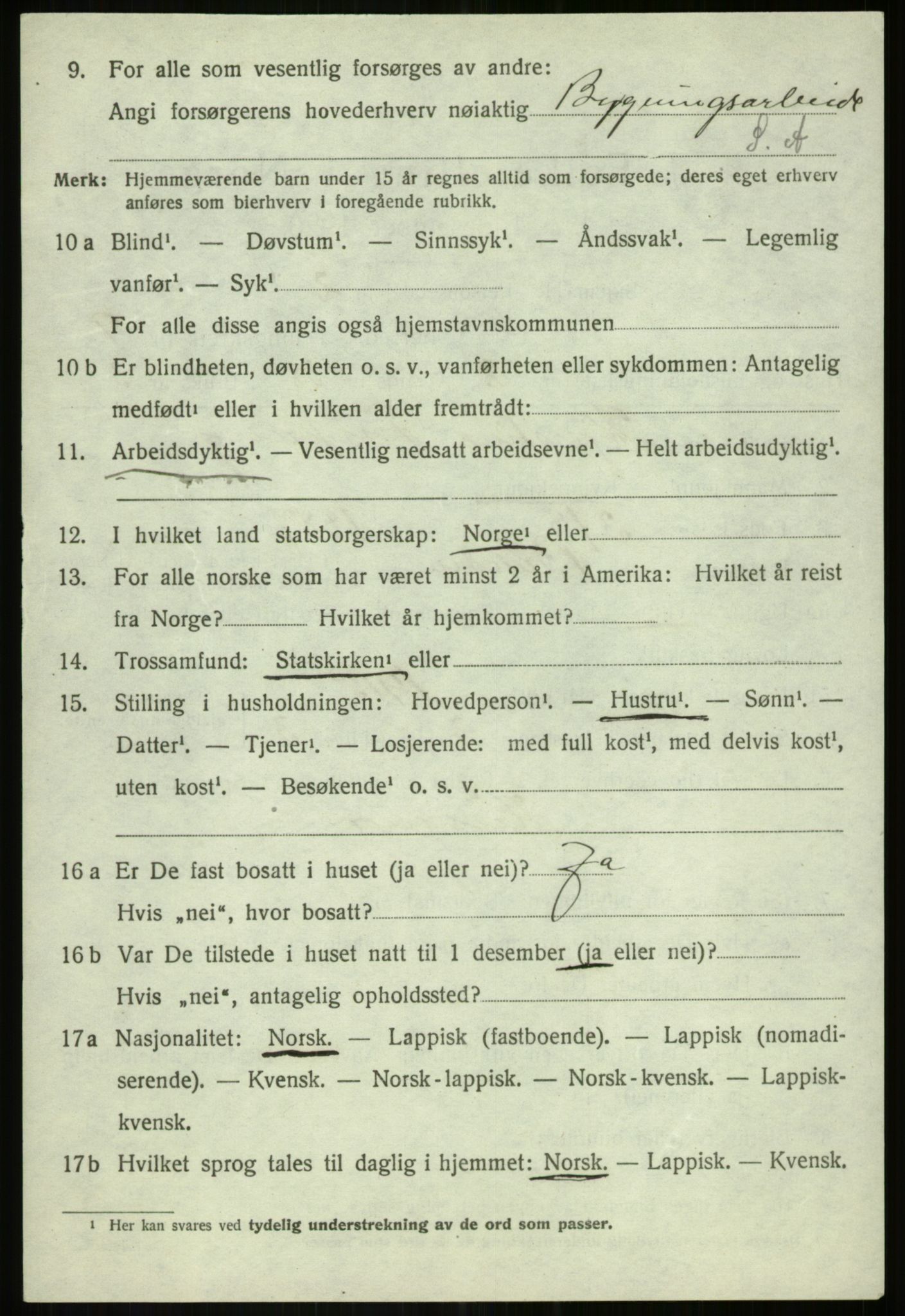 SATØ, Folketelling 1920 for 1922 Bardu herred, 1920, s. 3174