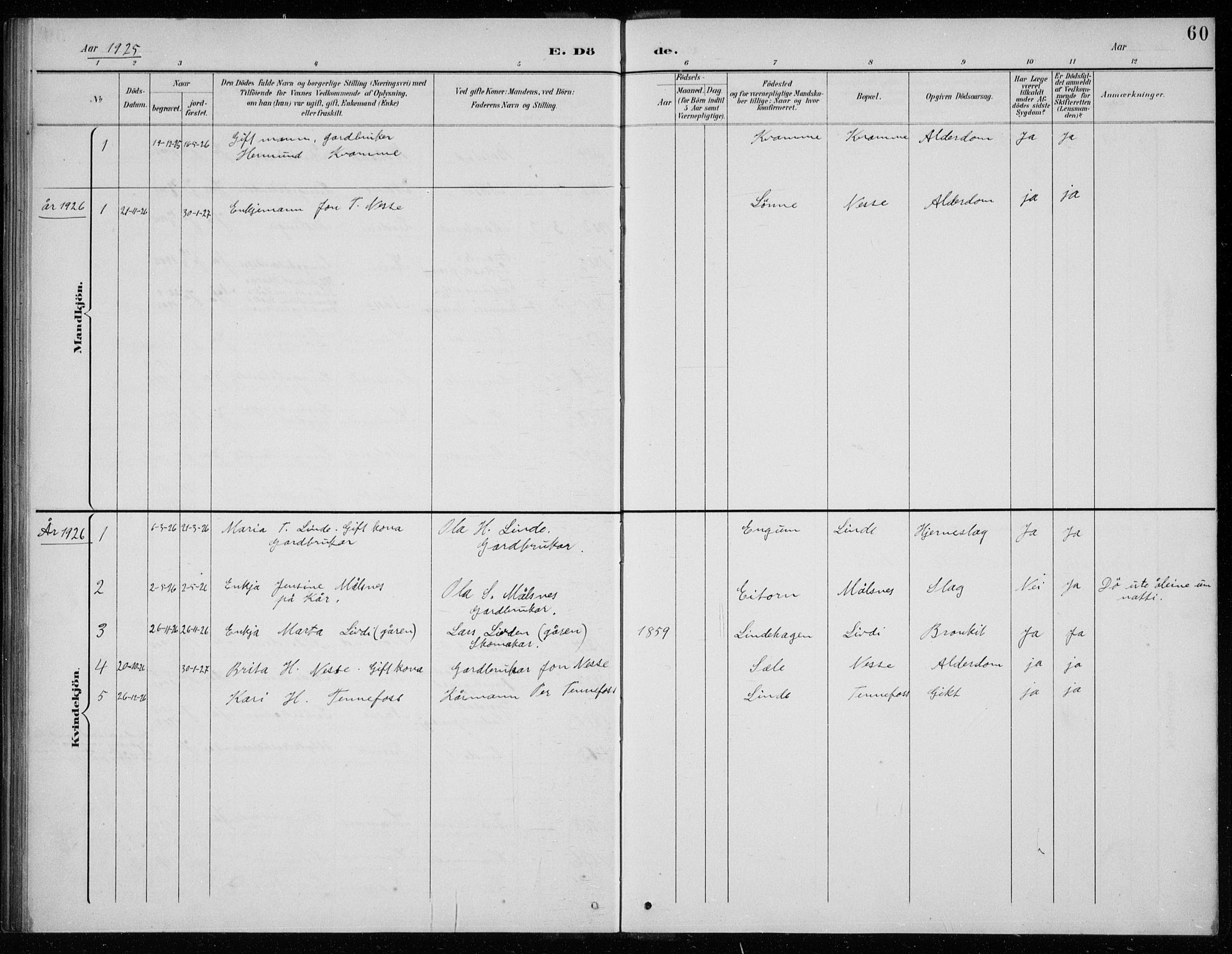 Balestrand sokneprestembete, SAB/A-79601/H/Hab/Habc/L0003: Klokkerbok nr. C 3, 1895-1927, s. 60