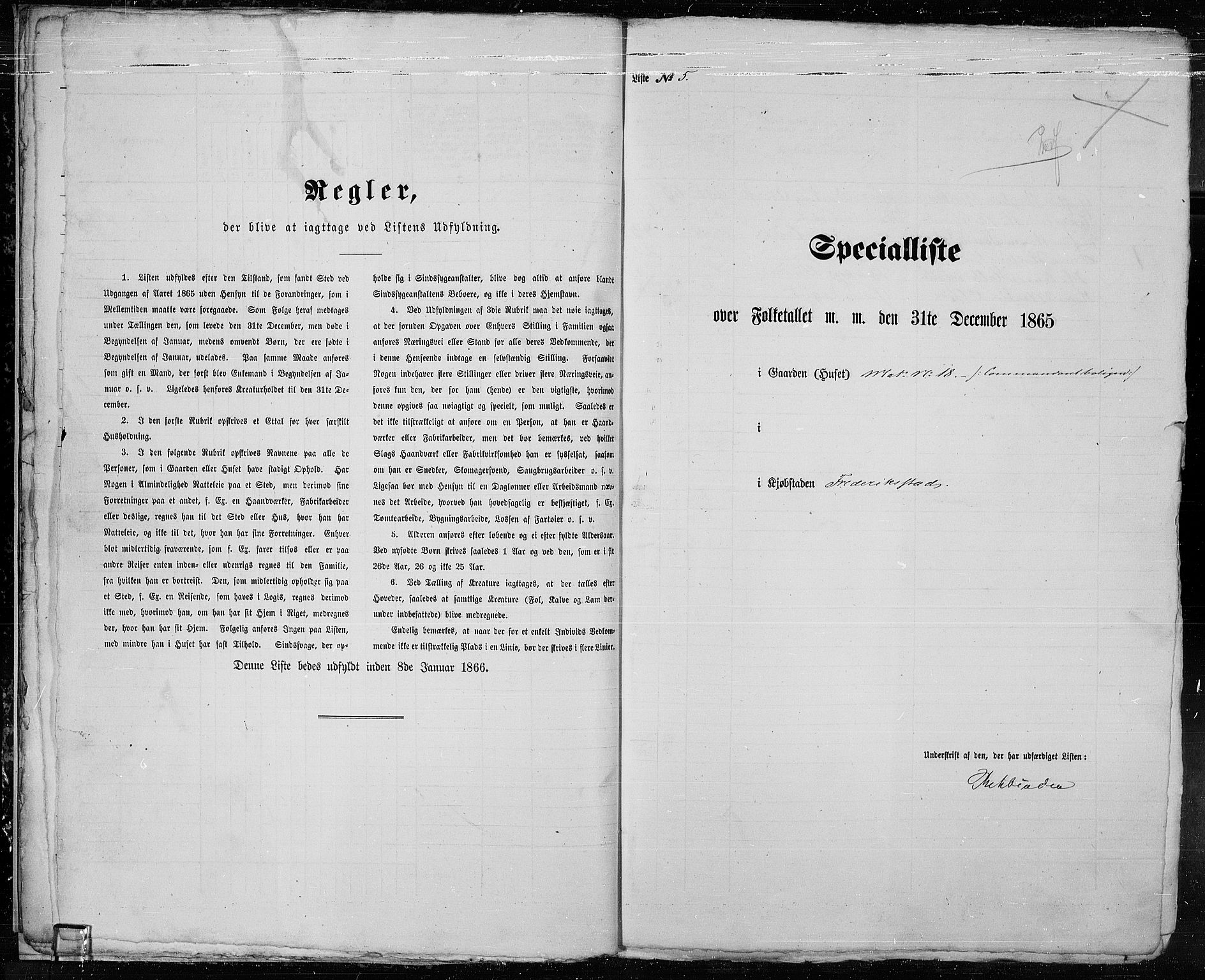 RA, Folketelling 1865 for 0103B Fredrikstad prestegjeld, Fredrikstad kjøpstad, 1865, s. 20