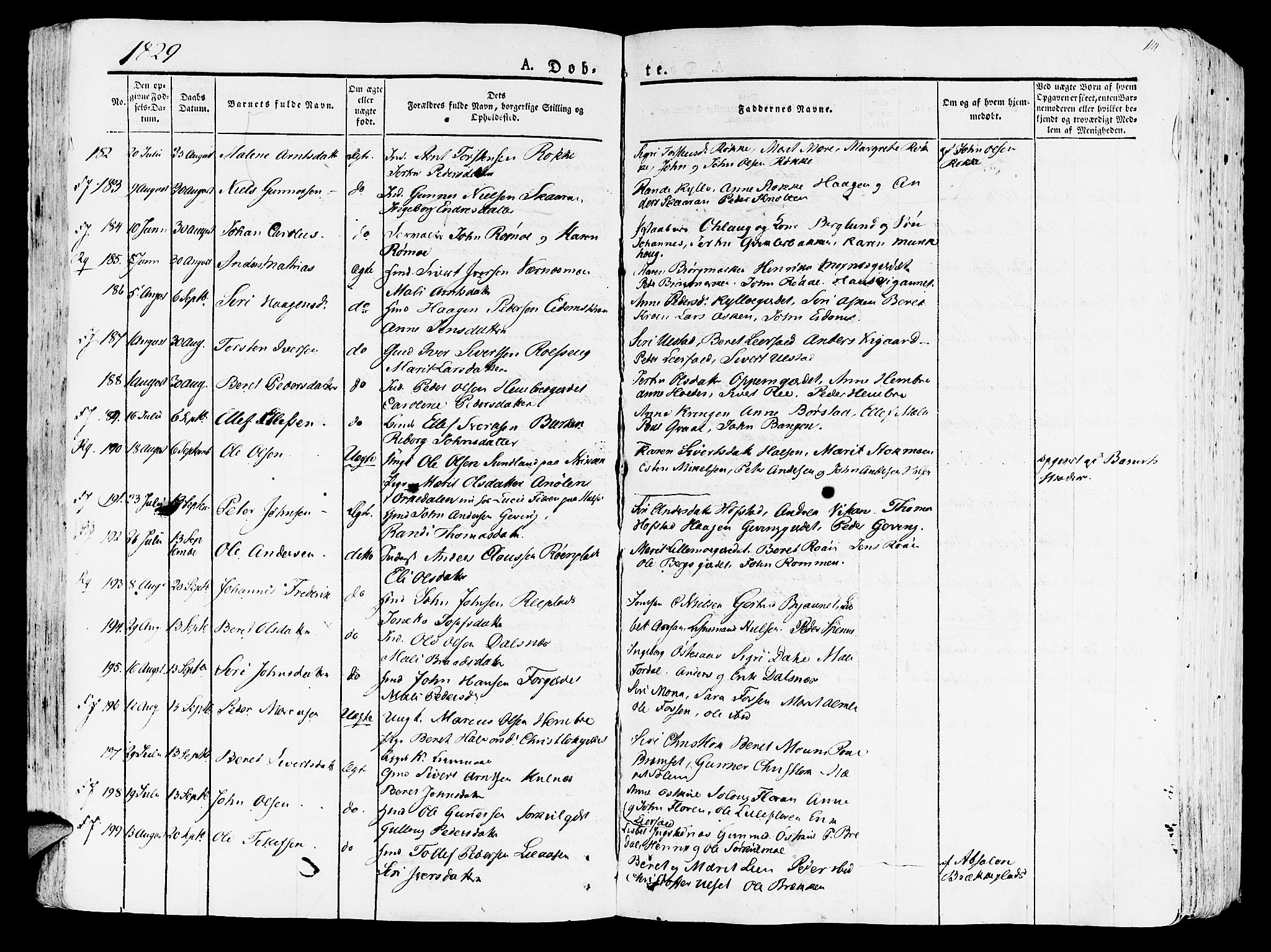 Ministerialprotokoller, klokkerbøker og fødselsregistre - Nord-Trøndelag, AV/SAT-A-1458/709/L0070: Ministerialbok nr. 709A10, 1820-1832, s. 114