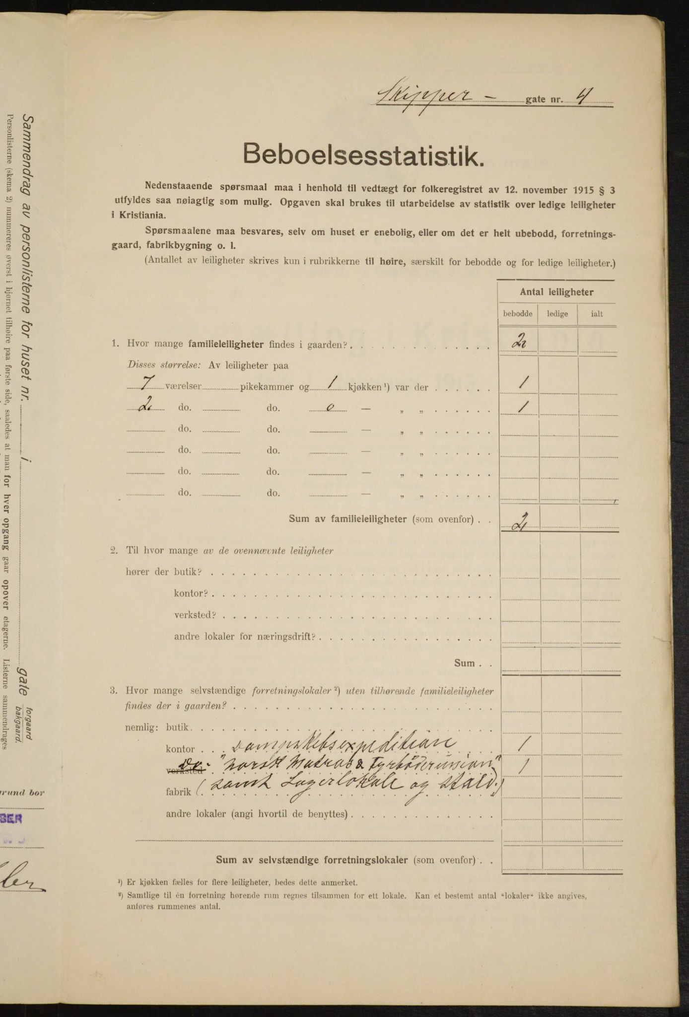 OBA, Kommunal folketelling 1.2.1916 for Kristiania, 1916, s. 97919