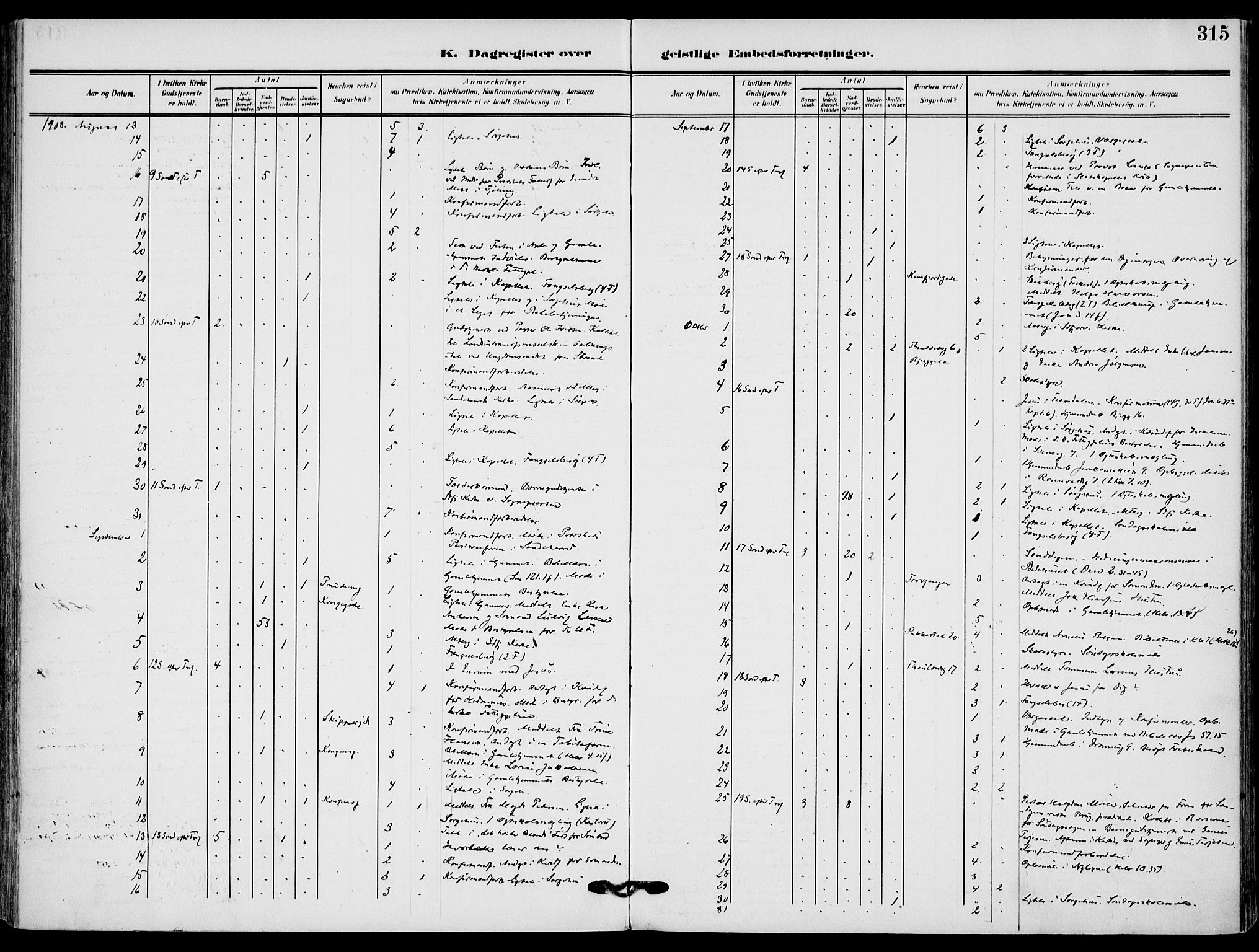 Sandefjord kirkebøker, SAKO/A-315/F/Fa/L0005: Ministerialbok nr. 5, 1906-1915, s. 315