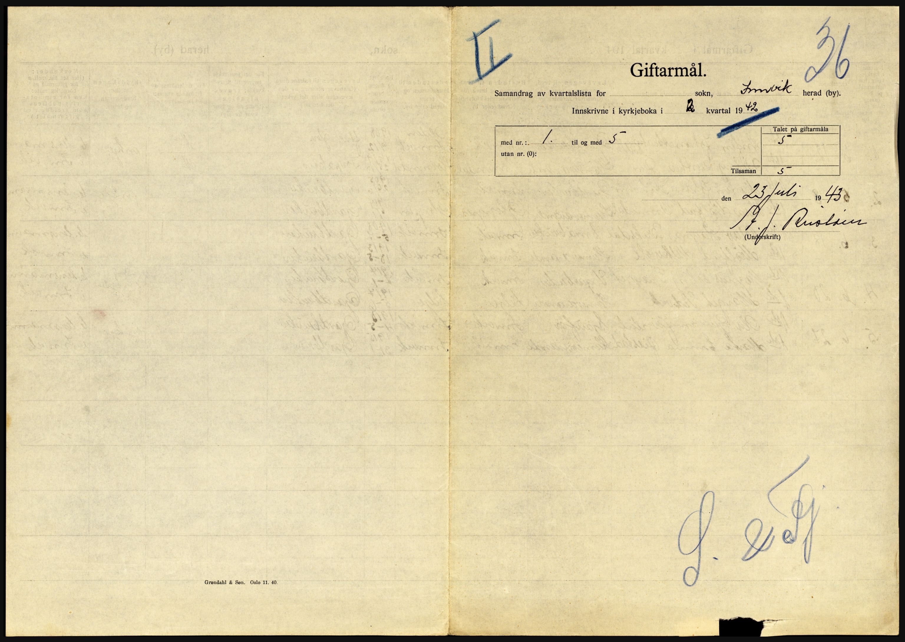 Statistisk sentralbyrå, Sosiodemografiske emner, Befolkning, RA/S-2228/D/Df/Dfe/Dfeb/L0032: Sogn og Fjordane, 1942, s. 3