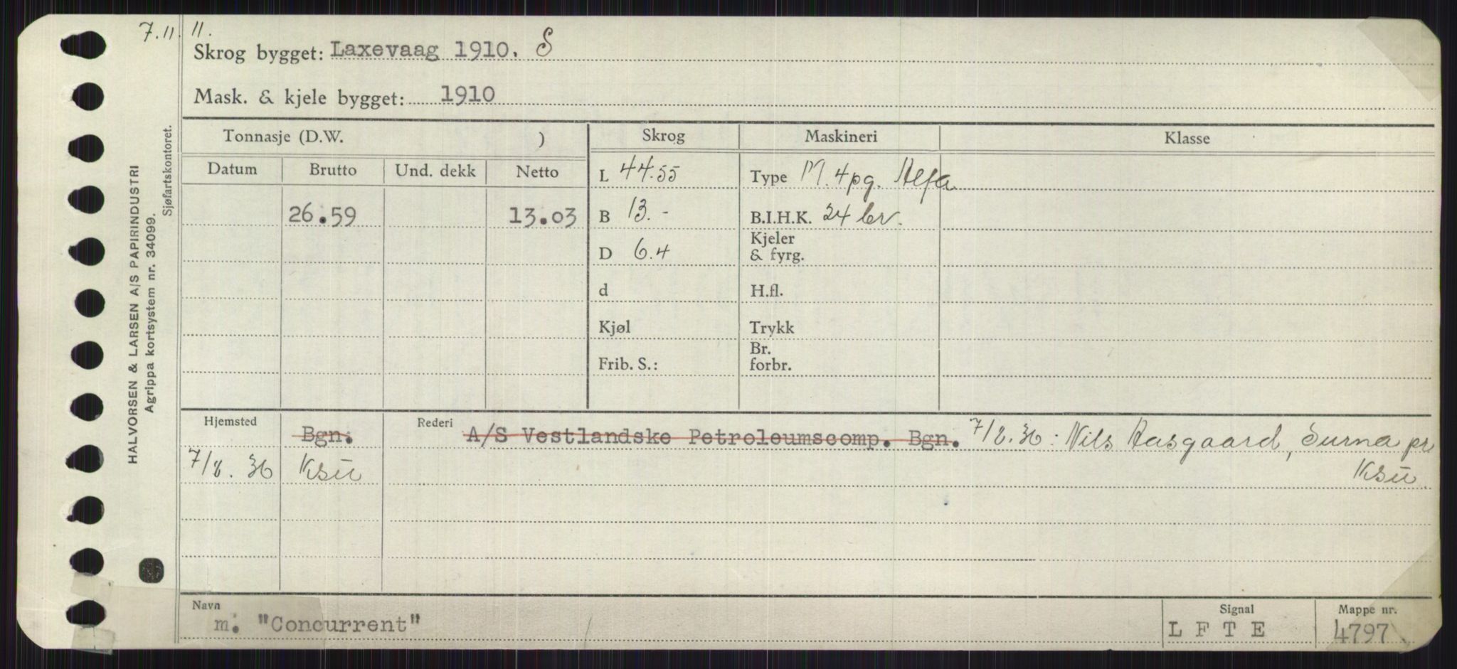 Sjøfartsdirektoratet med forløpere, Skipsmålingen, RA/S-1627/H/Ha/L0001/0002: Fartøy, A-Eig / Fartøy Bjør-Eig, s. 697