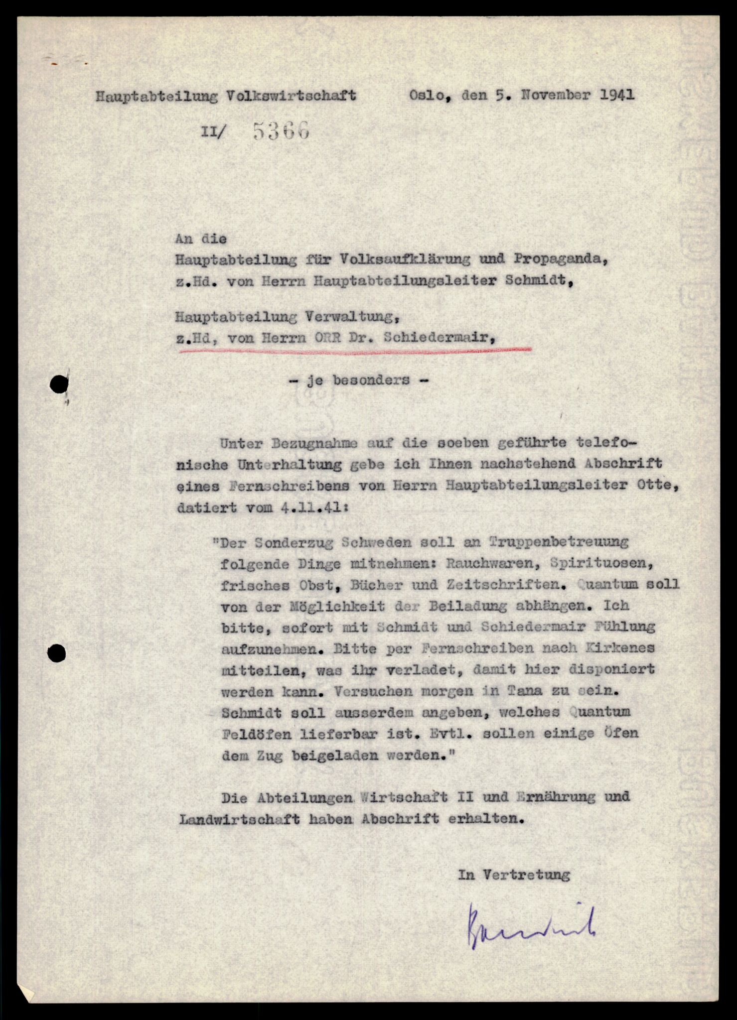 Forsvarets Overkommando. 2 kontor. Arkiv 11.4. Spredte tyske arkivsaker, AV/RA-RAFA-7031/D/Dar/Darb/L0002: Reichskommissariat, 1940-1945, s. 168