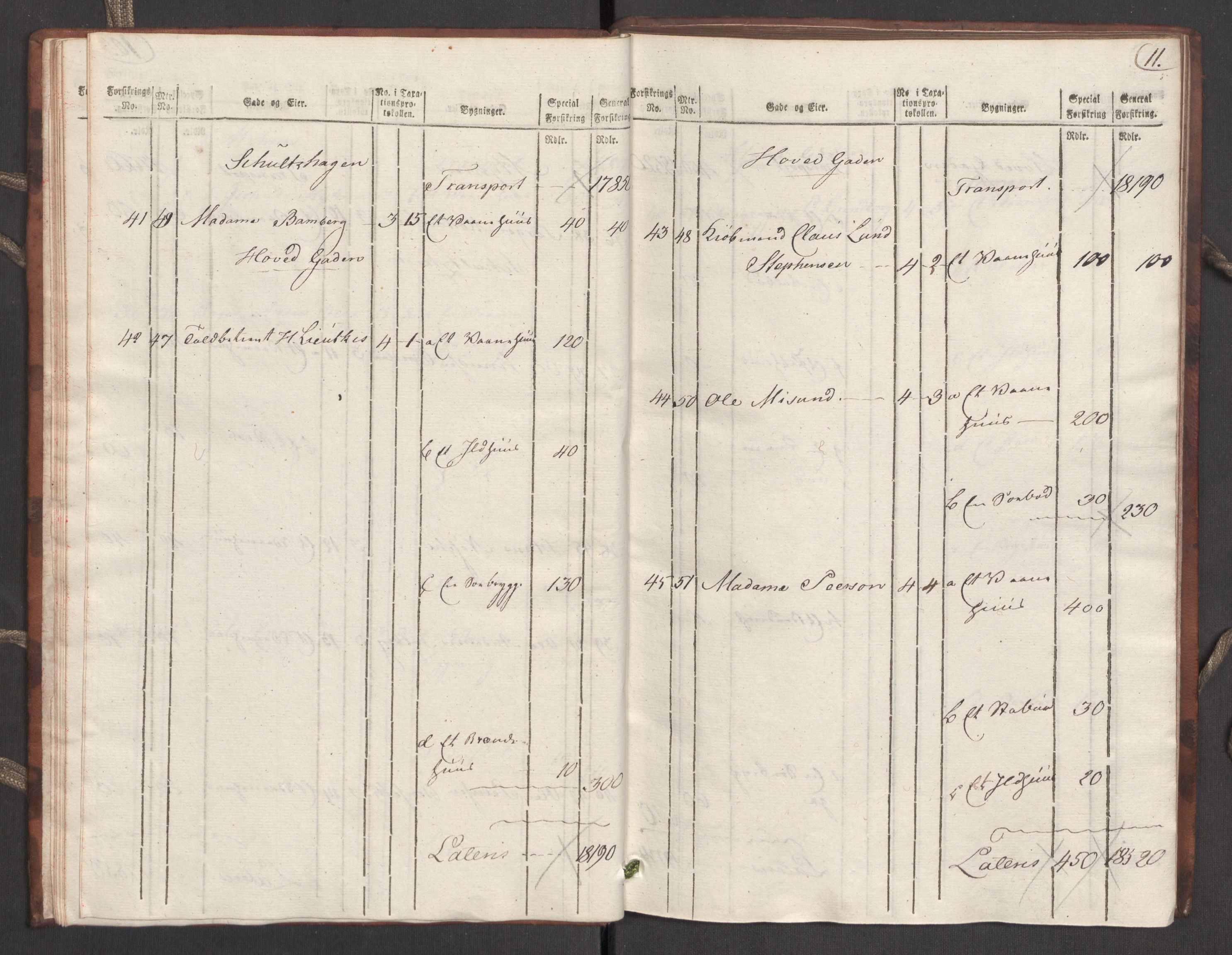 Kommersekollegiet, Brannforsikringskontoret 1767-1814, RA/EA-5458/F/Fa/L0039/0001: Molde / Branntakstprotokoll, 1807-1817