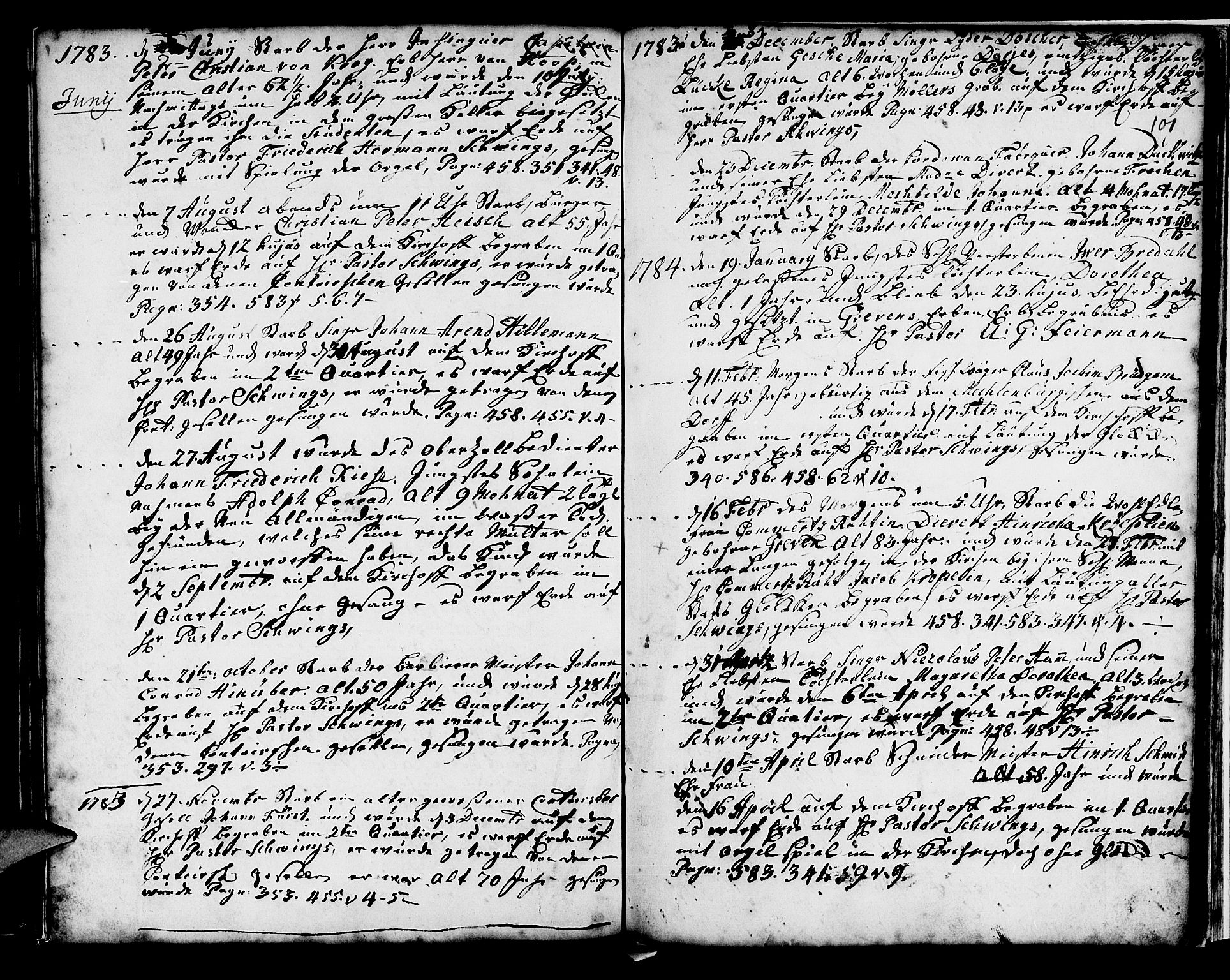 Mariakirken Sokneprestembete, AV/SAB-A-76901/H/Haa/L0001: Ministerialbok nr. A 1, 1740-1784, s. 101