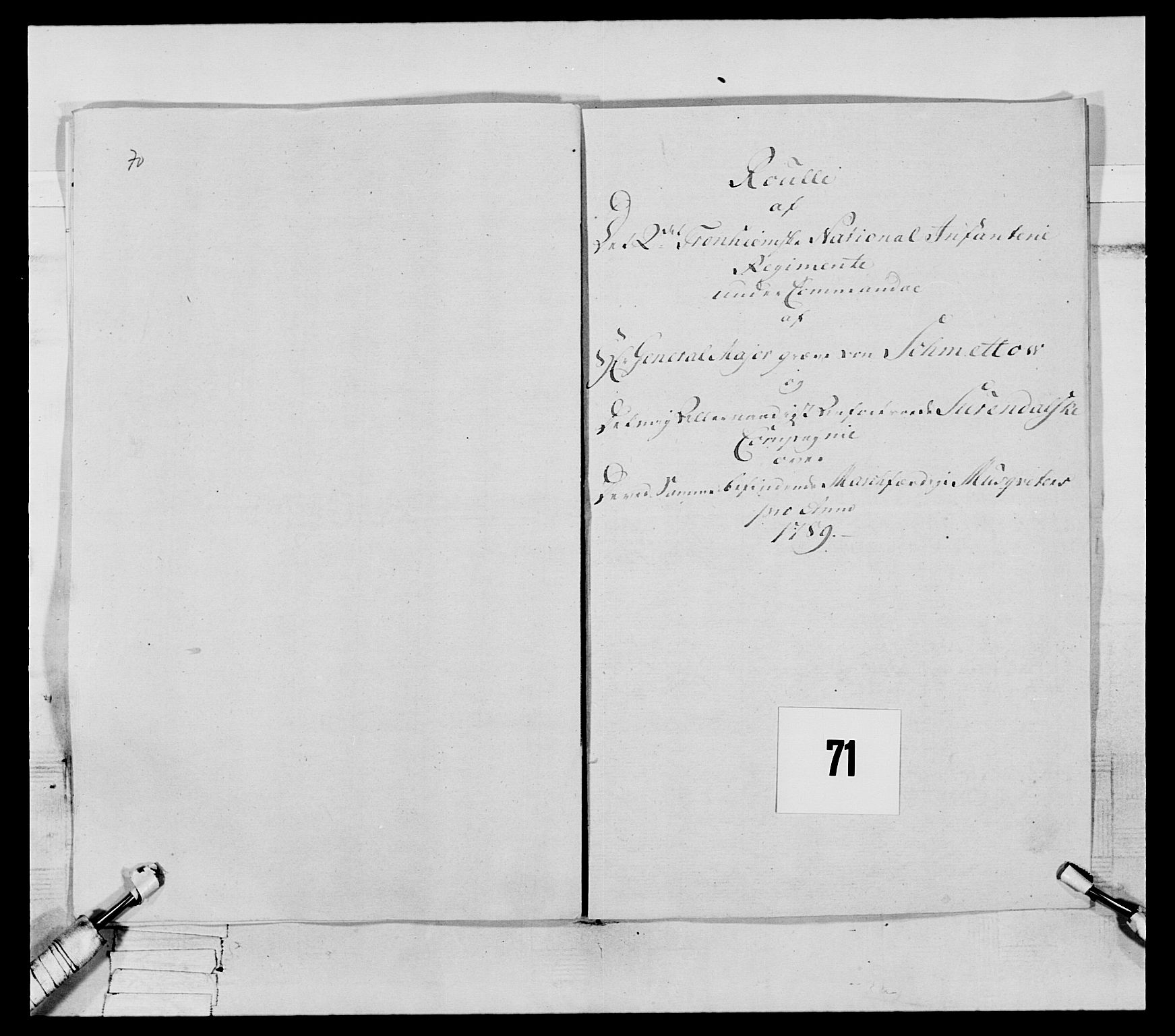 Generalitets- og kommissariatskollegiet, Det kongelige norske kommissariatskollegium, AV/RA-EA-5420/E/Eh/L0079: 2. Trondheimske nasjonale infanteriregiment, 1782-1789, s. 331