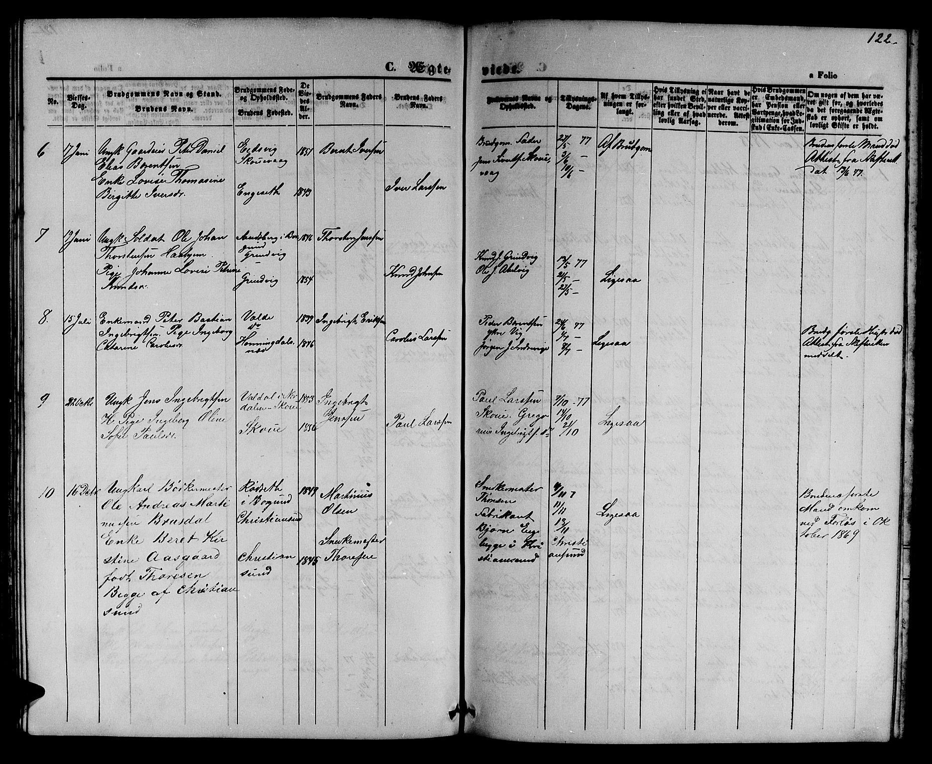 Ministerialprotokoller, klokkerbøker og fødselsregistre - Møre og Romsdal, AV/SAT-A-1454/524/L0364: Klokkerbok nr. 524C05, 1865-1879, s. 122