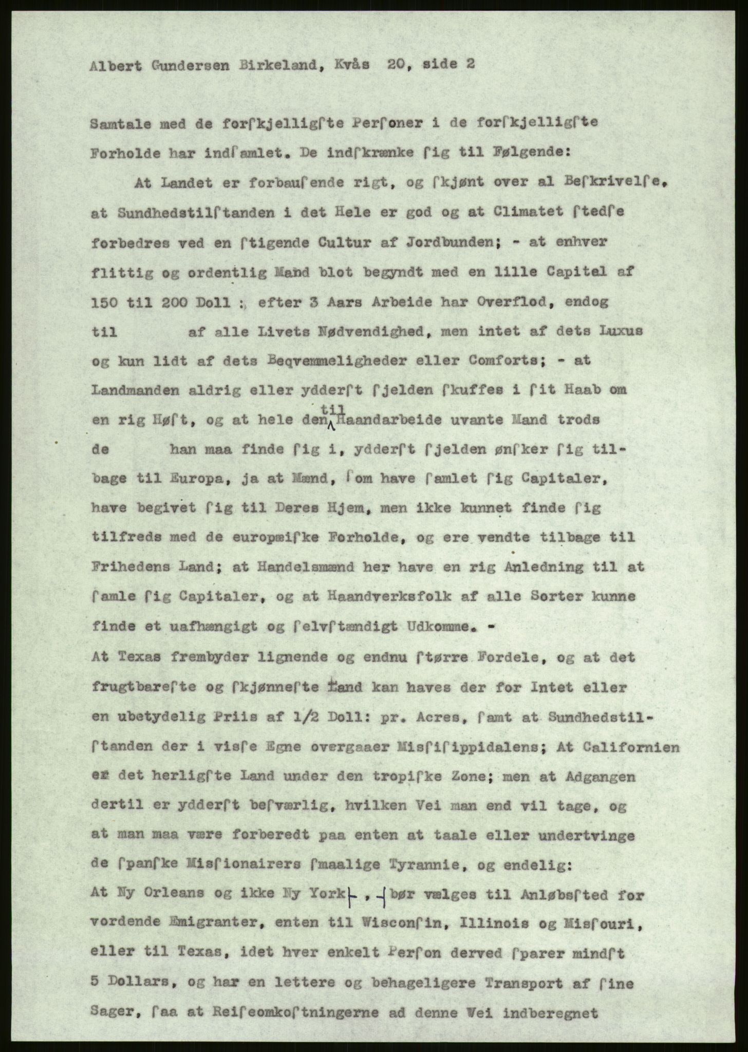 Samlinger til kildeutgivelse, Amerikabrevene, RA/EA-4057/F/L0028: Innlån fra Vest-Agder , 1838-1914, s. 15